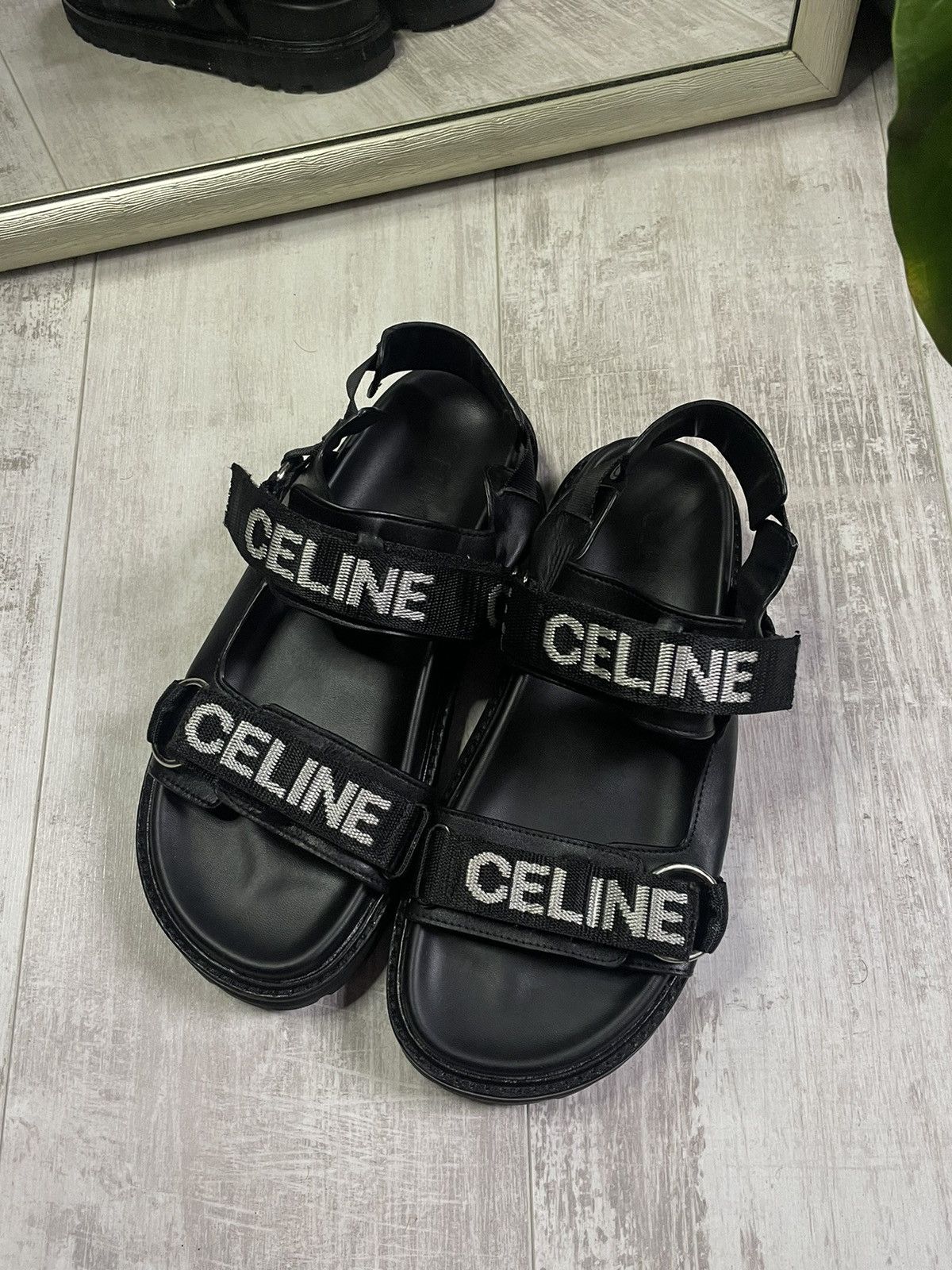 Celine Celine Bulky Black Sandals Women’s Size US 10 / IT 40 - 2 Thumbnail
