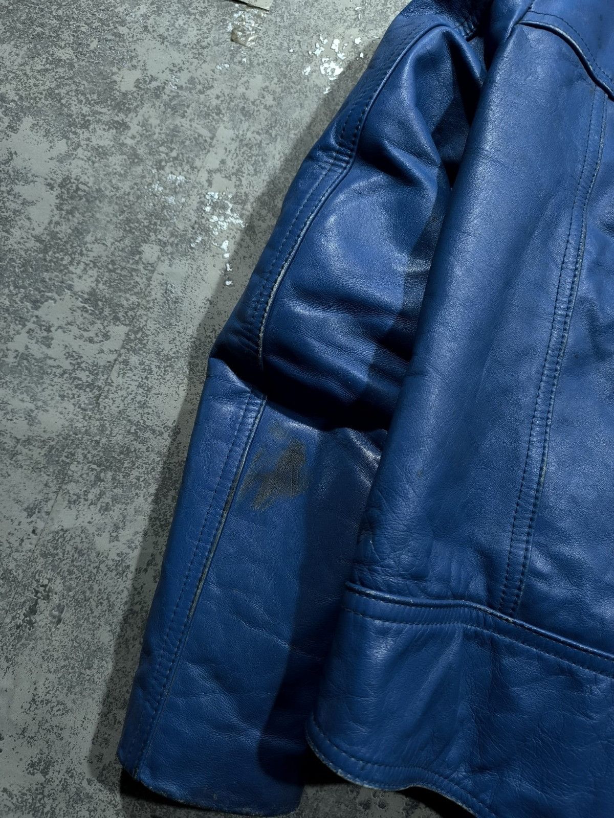 Genuine Leather vtg moto trashed leather jacket racer balenci demna gvsalia Size US M / EU 48-50 / 2 - 9 Thumbnail