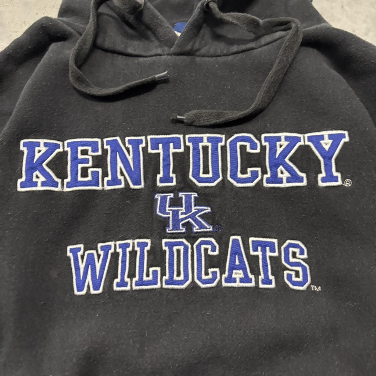 Japanese Brand × Vintage Crazy Vintage Y2K/2000s Black Kentucky Wildcats College Spellout Hoodie! Size US XL / EU 56 / 4 - 5 Thumbnail