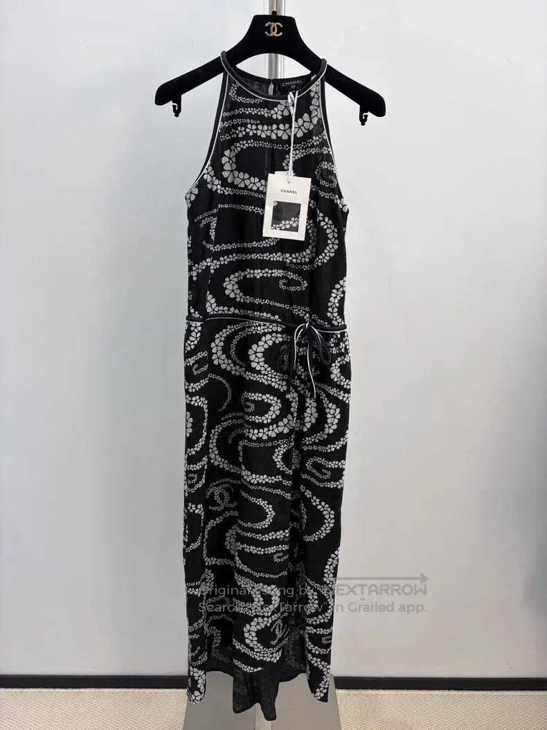 Chanel Chanel Beach Series Black and White Printed Dress Size XXS / US 00 / IT 34 - 1 Thumbnail
