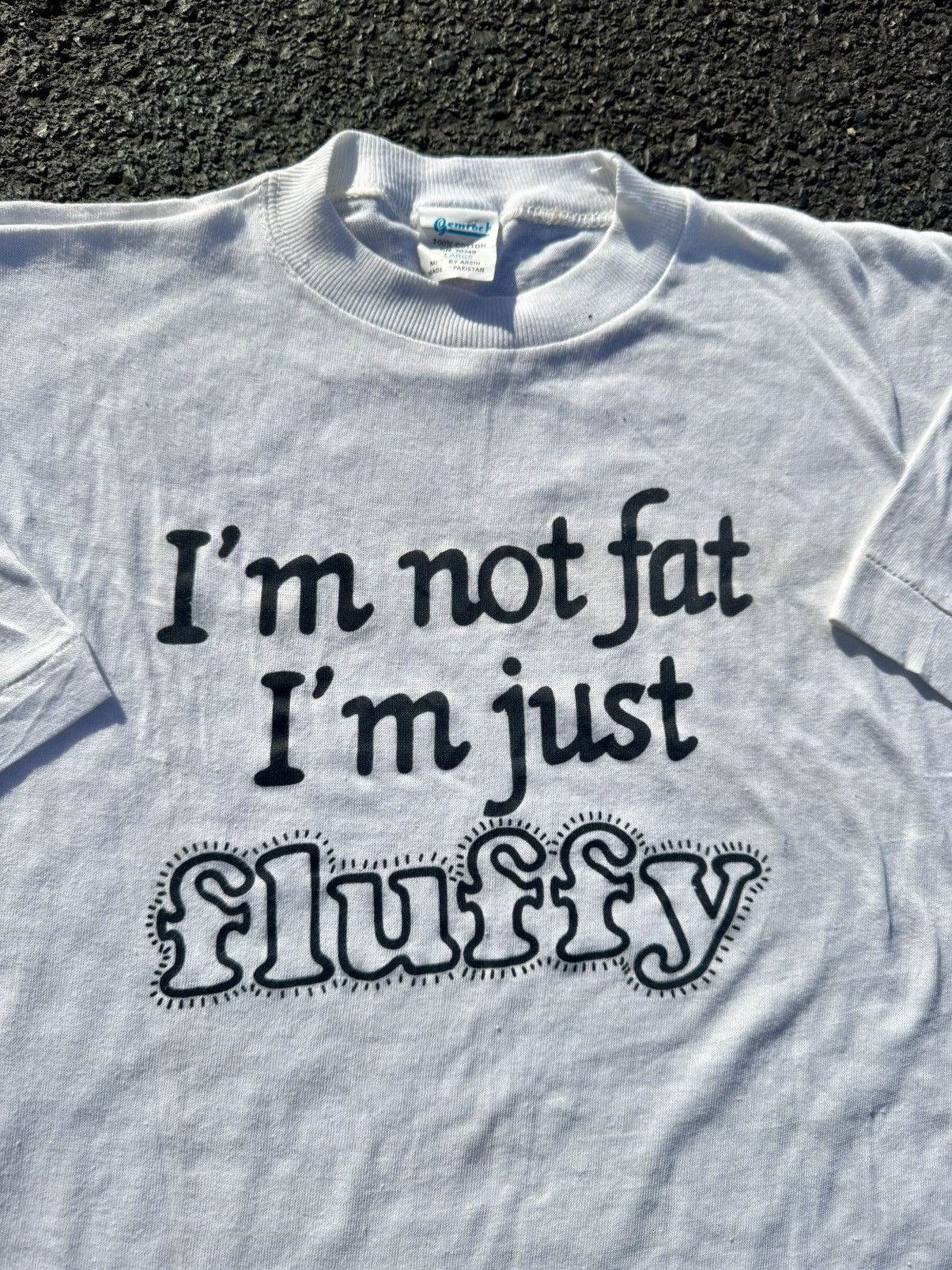 Vintage Vintage 1980’s Gemrock Fat Obese Funny Humor T-Shirt Size US L / EU 52-54 / 3 - 1 Thumbnail