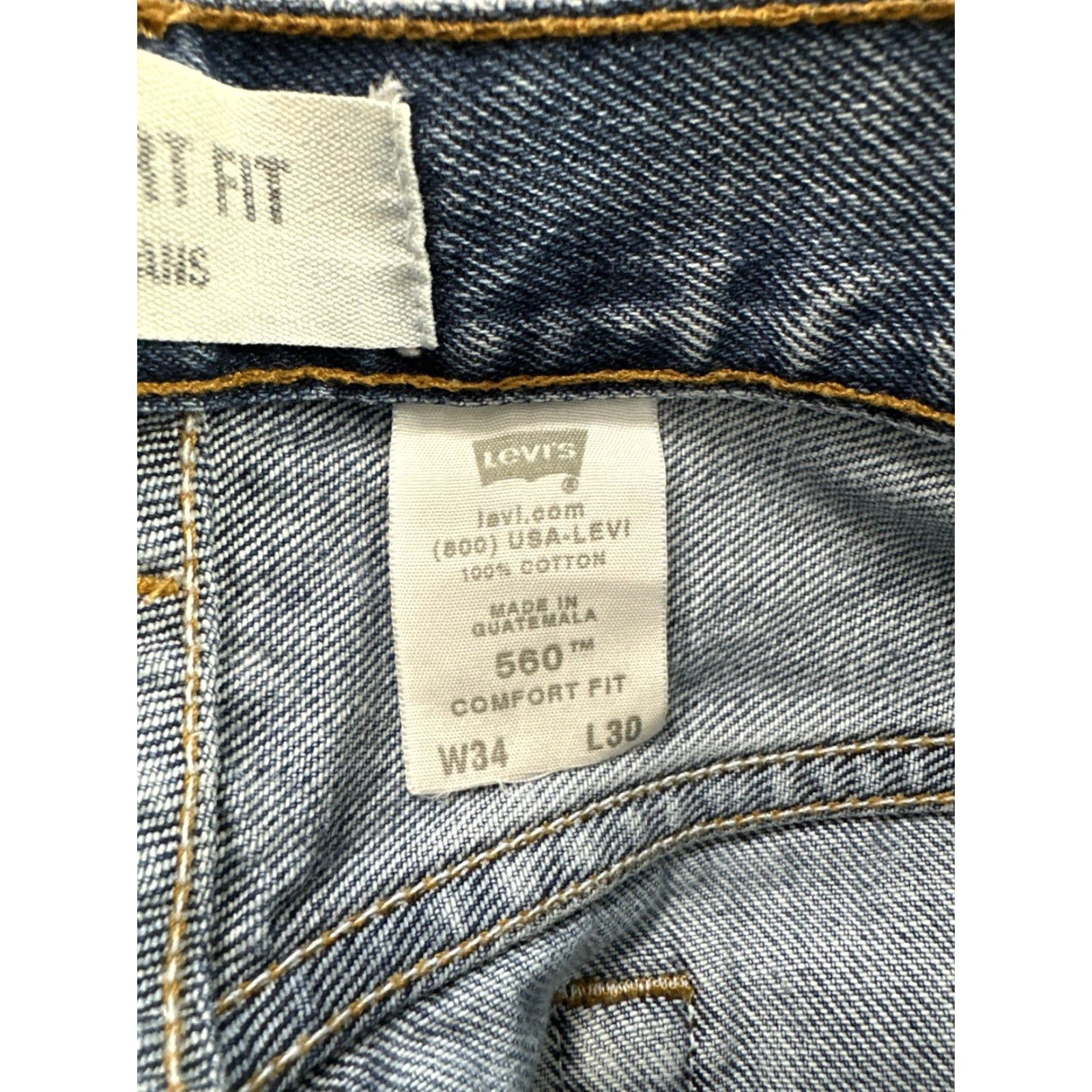 Levi's VINTAGE Levi's 560 Relaxed Denim Blue Jean Shorts High Rise 14/33 Cut Off 90s Womens Shorts Jeans Size 36" / US 14 / IT 50 - 5 Thumbnail