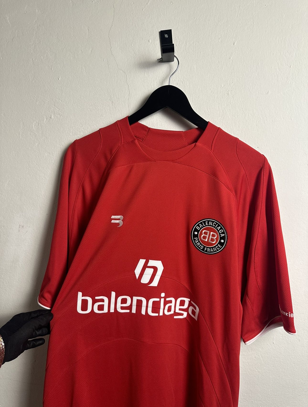 Balenciaga Balenciaga Red Soccer Jersey Size US S / EU 44-46 / 1 - 3 Thumbnail