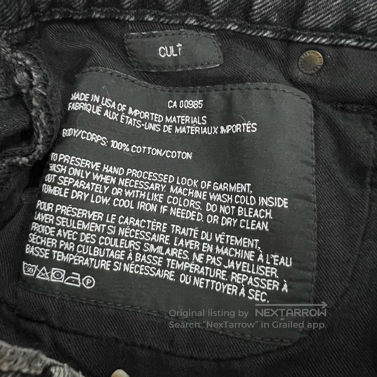 Alexander Wang Alexander Wang Black Gray Denim Casual Pants. Size 25" / US 0 / IT 36 - 4 Thumbnail