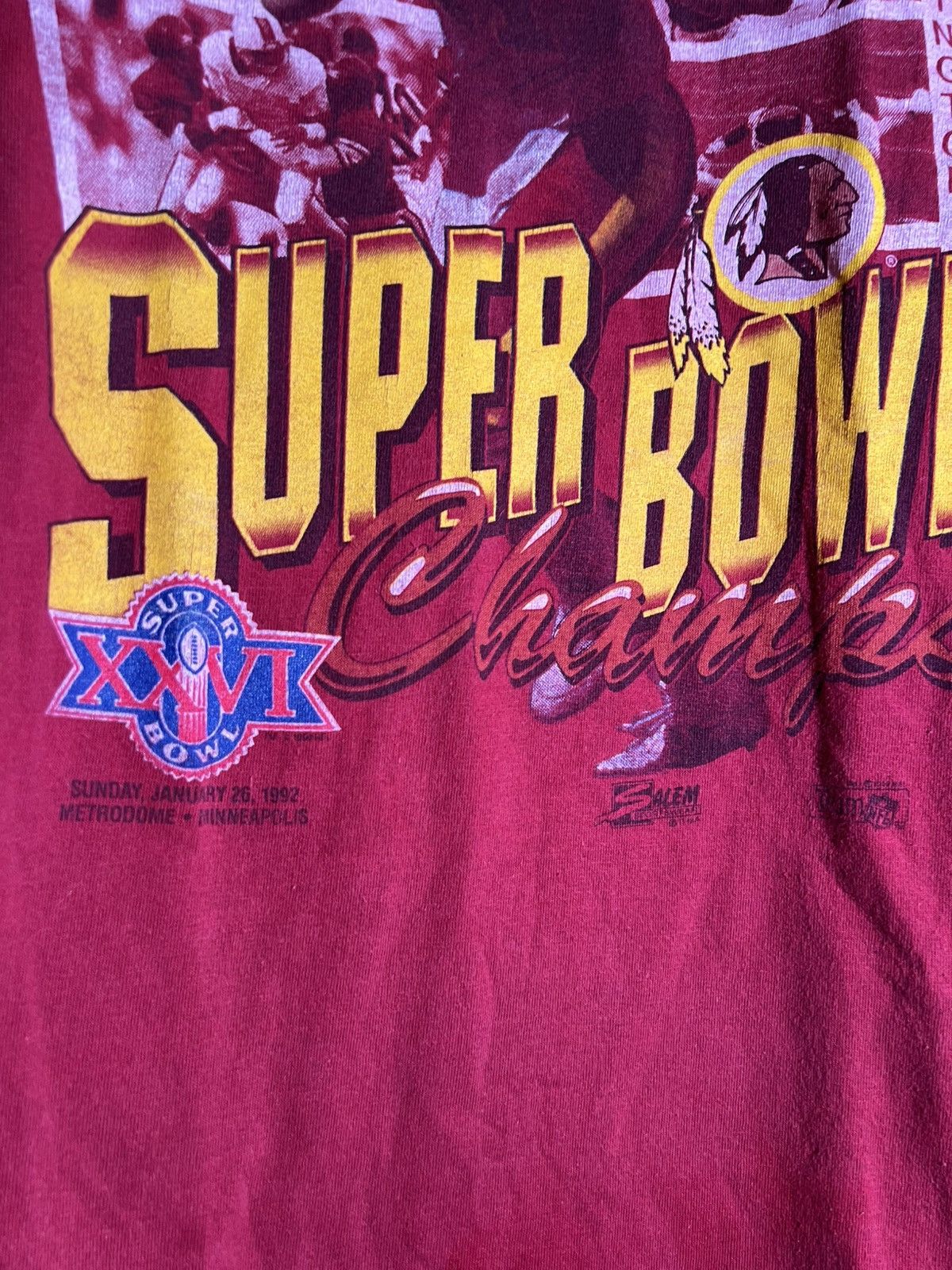 Vintage 80’s 90’s Vintage NFL Superbowl XXVI Champs Washington Shirt Size US XXL / EU 58 / 5 - 7 Thumbnail