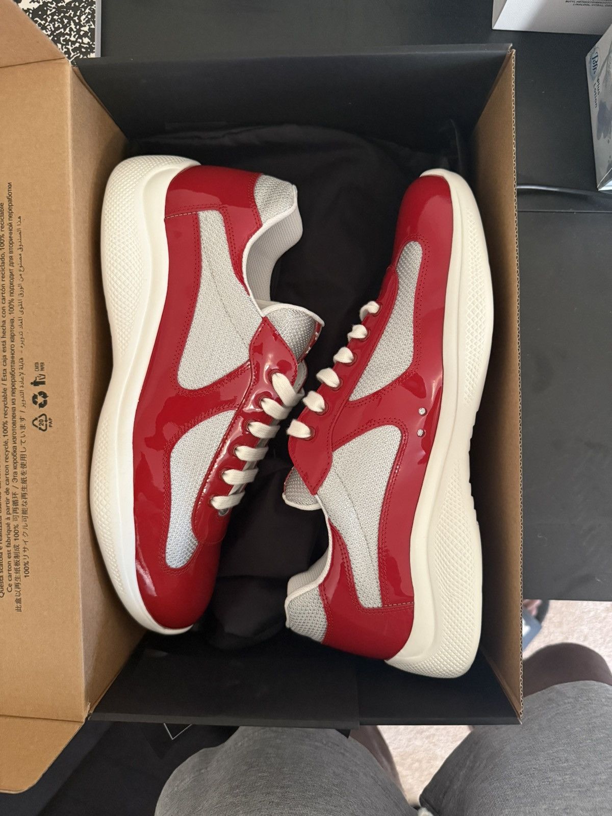 Prada America's Cup Patent Leather Red Shoes, Men's (Size 12)
