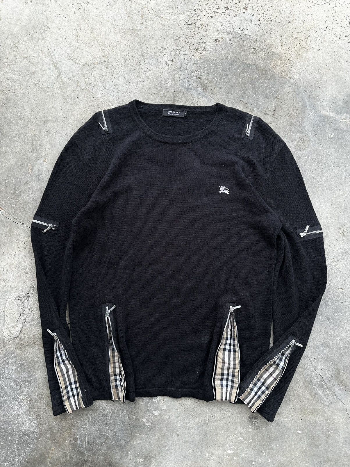 Burberry Burberry Black Label Bondage Punk Multi-Zip Knit Size US M / EU 48-50 / 2 - 2 Thumbnail