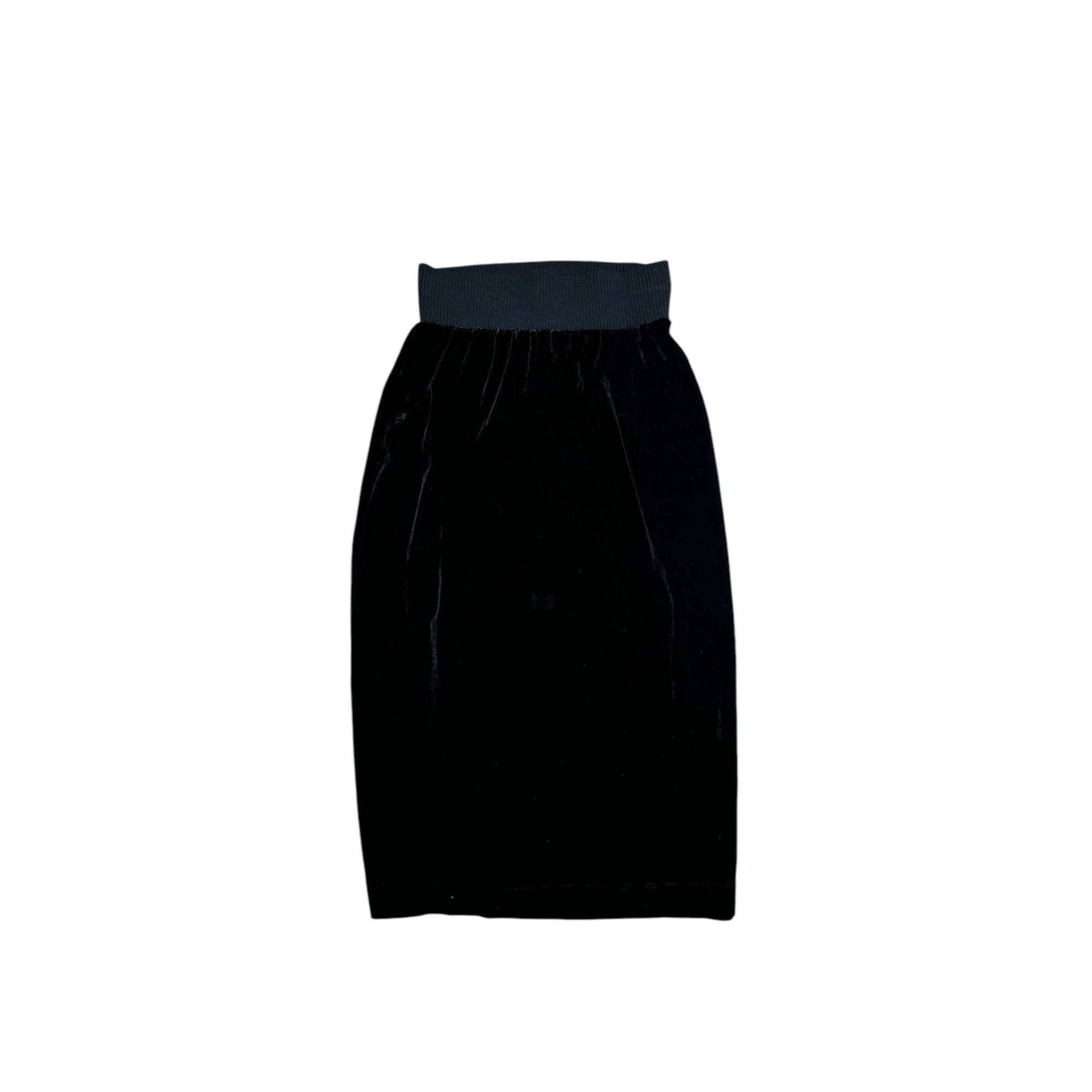 Jean Paul Gaultier 1980s Vintage Black Corduroy Mid-Skirt Size 26" / US 2 / IT 38 - 1 Thumbnail