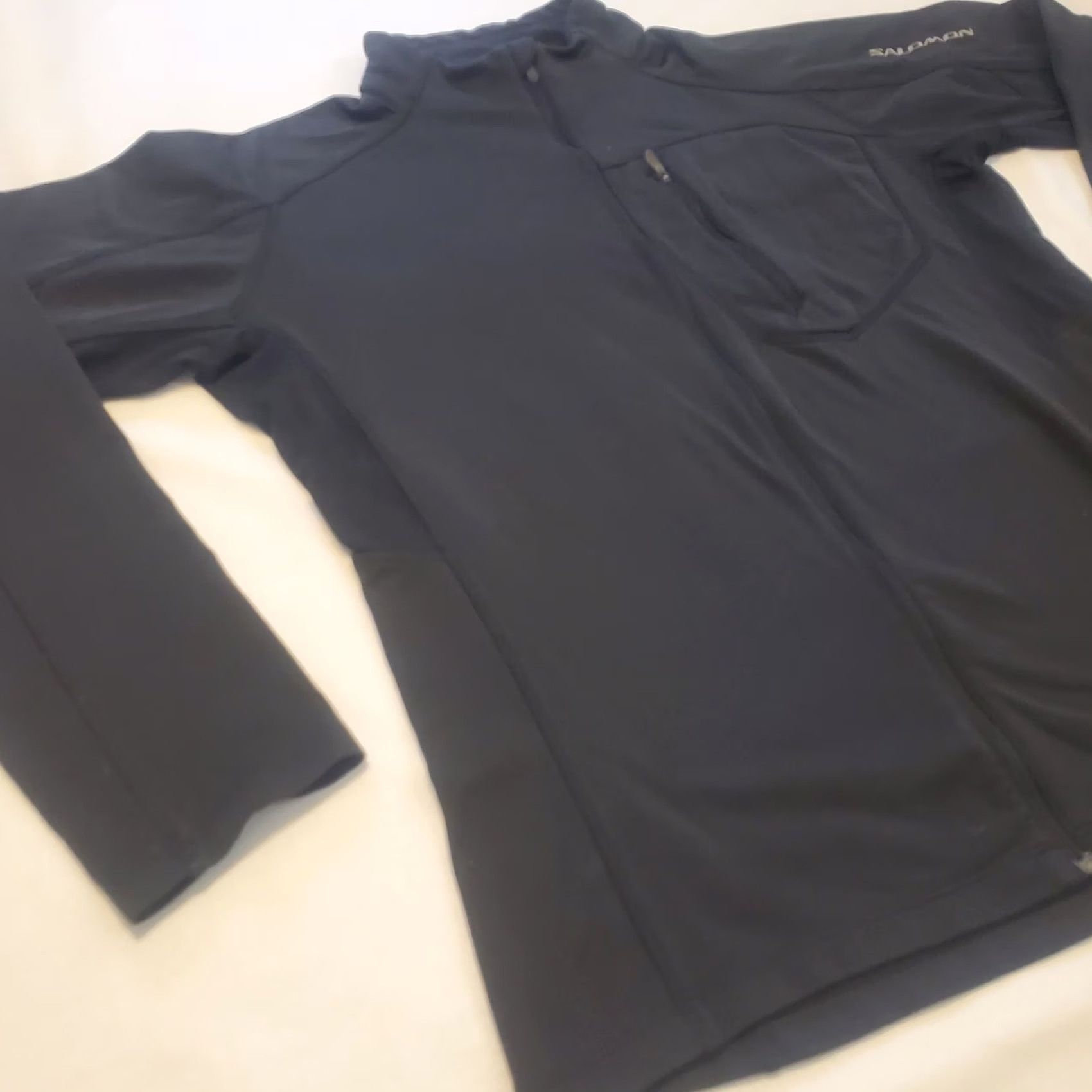 Salomon Salomon Womens Jacket Acti Lite Full Zip Black Large Athleisure Size L / US 10 / IT 46 - 3 Thumbnail