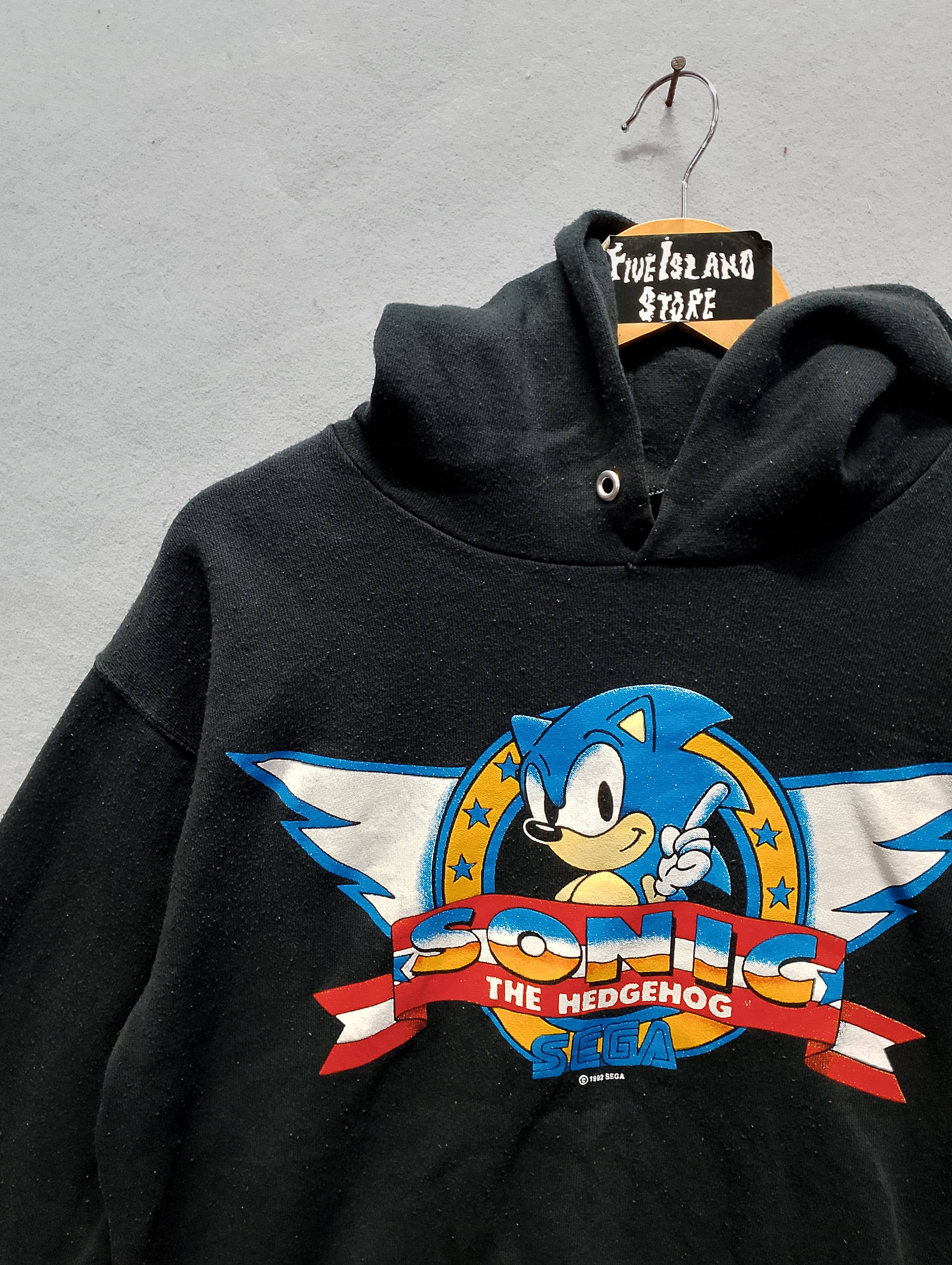 Vintage Vintage 1992 SEGA Sonic the Hedgehog Hoodie Black USA Made Size US M / EU 48-50 / 2 - 5 Thumbnail