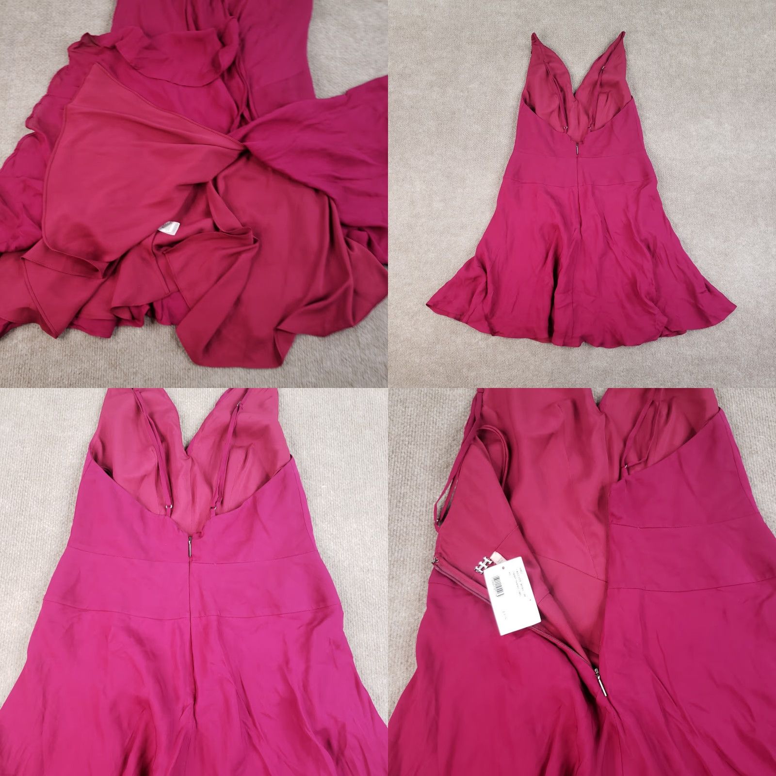 Haute Hippie VINTAGE Haute Hippie Cassidy Mini Dress Womens Size 4 Raspberry Red Silk Short Flowy ZZ Silky Dress Size 27" / US 4 / IT 40 - 9 Thumbnail