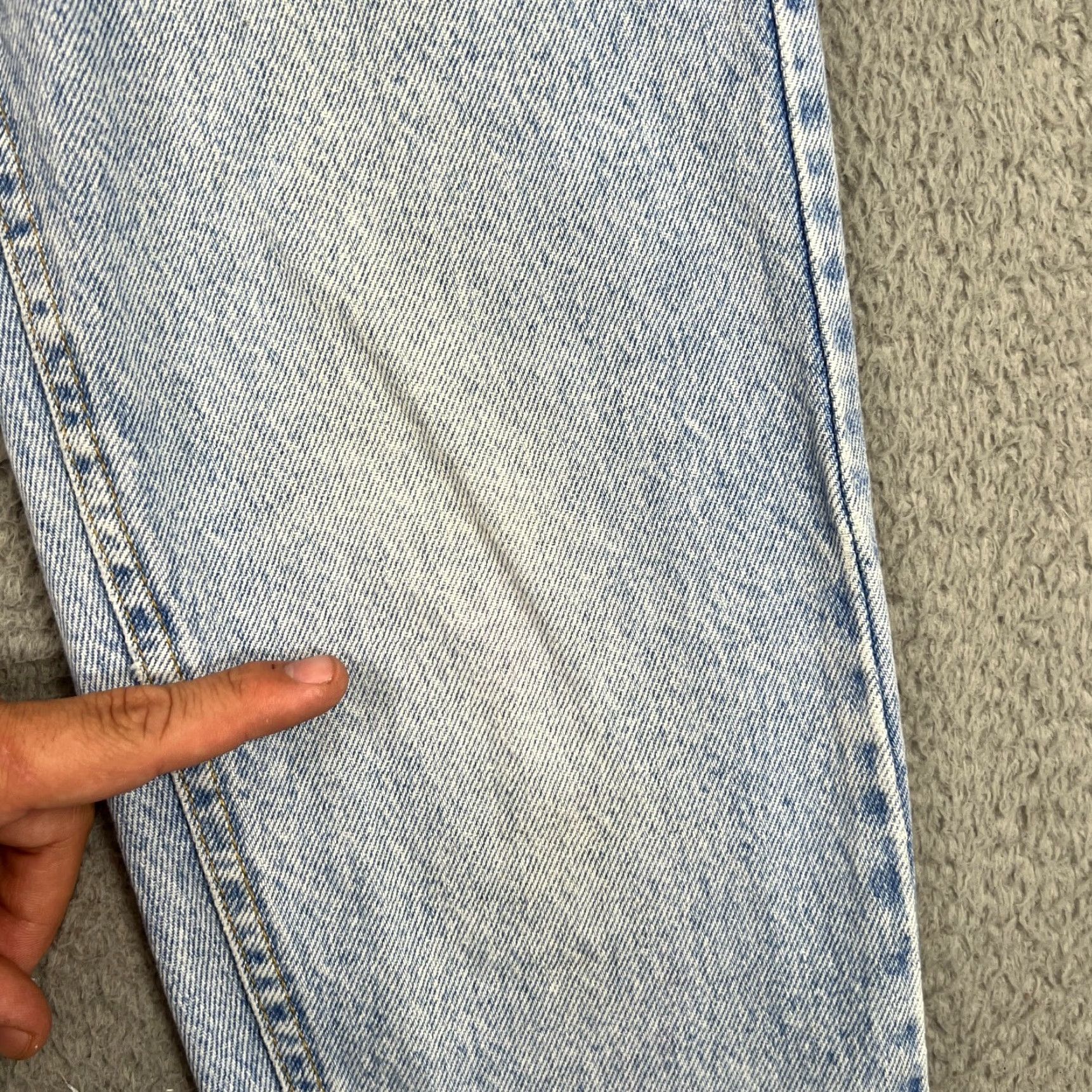 Lee VINTAGE Lee Jeans Unisex Adults 27x30 Denim Blue 80s 90s USA Distressed Regular Size 26" / US 2 / IT 38 - 4 Thumbnail