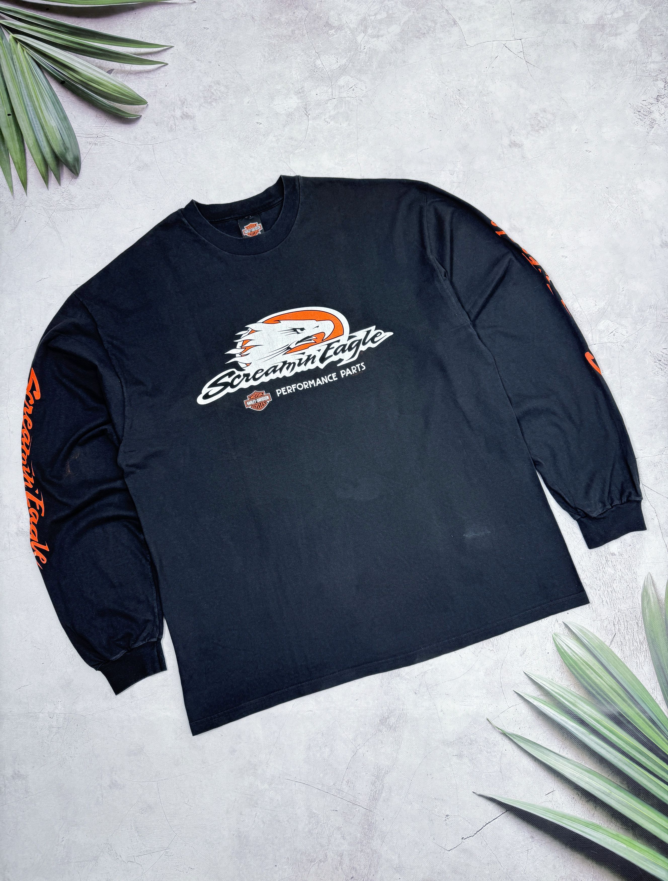 Harley Davidson × Vintage 1997 Harley Davidson T-Shirt LS Screamin Eagle Innsbruck Size US XL / EU 56 / 4 - 4 Thumbnail