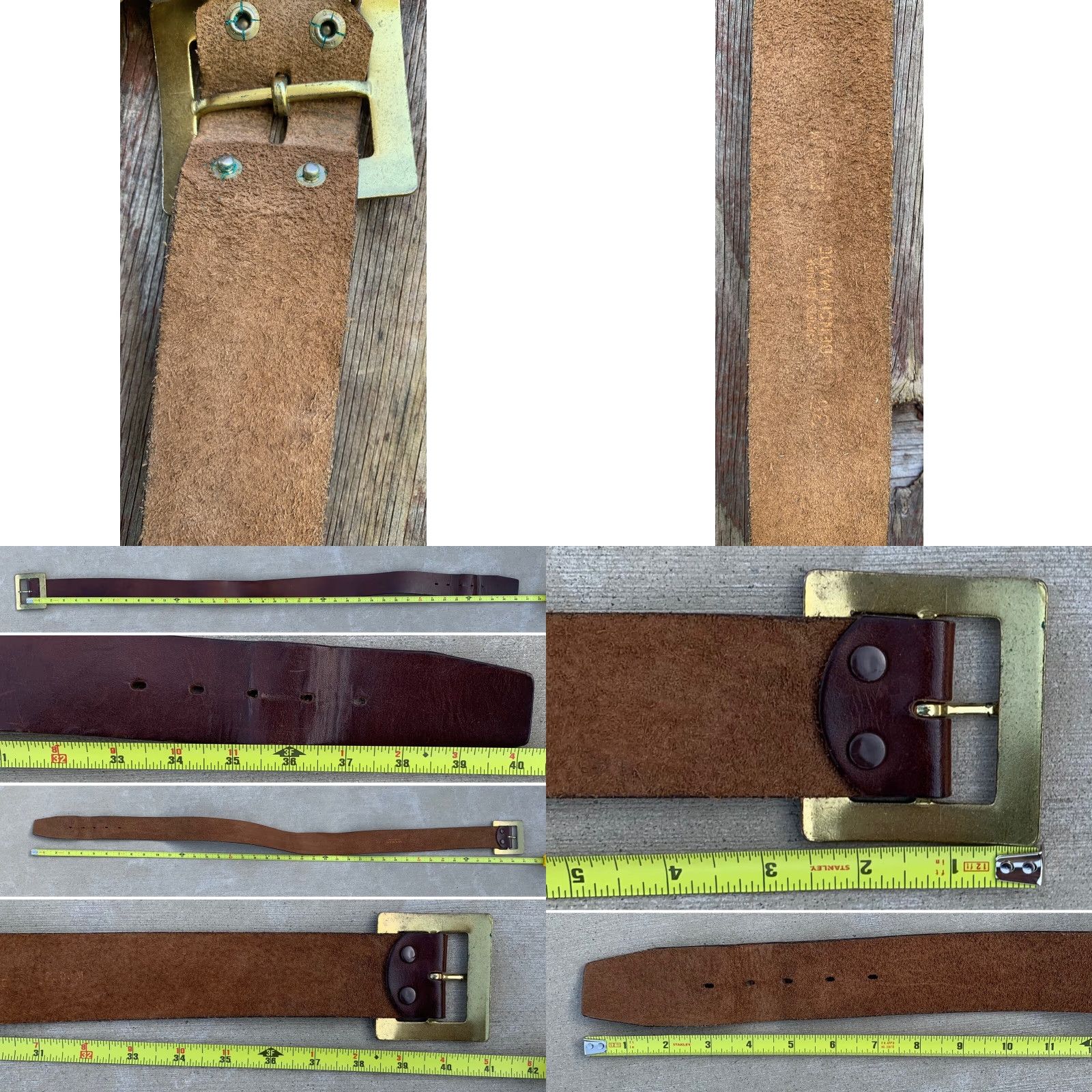 Vintage VINTAGE bench made Harness Cowhide Leather Belt Removable Buckle 35 or 36 Brown Adult Unisex Shirt/Hoodie/Belt? Size ONE SIZE - 11 Thumbnail