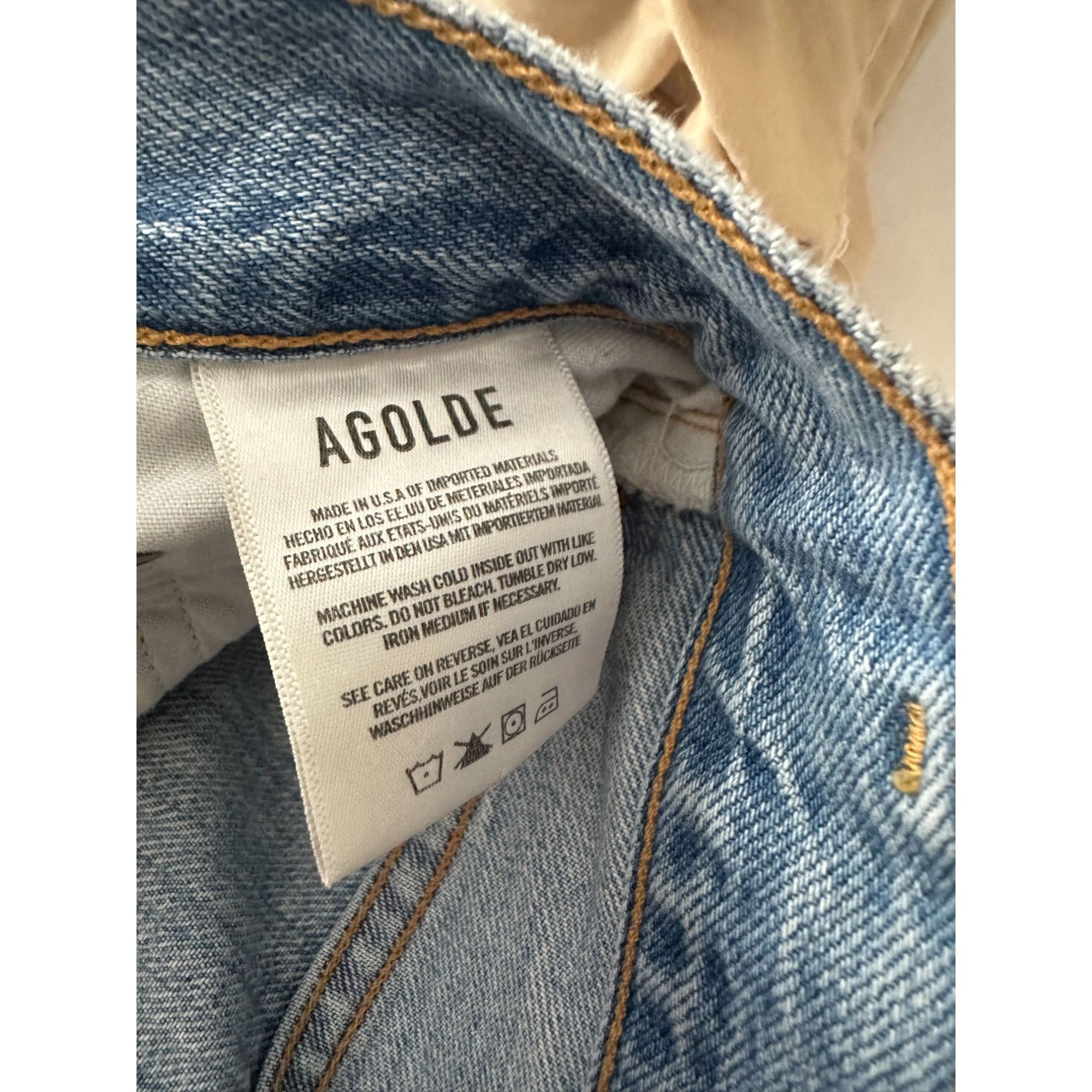 Agolde Ladies AGOLDE distressed button fly jeans JAMIE size 24 Size 24" / US 00 / IT 34 - 6 Thumbnail