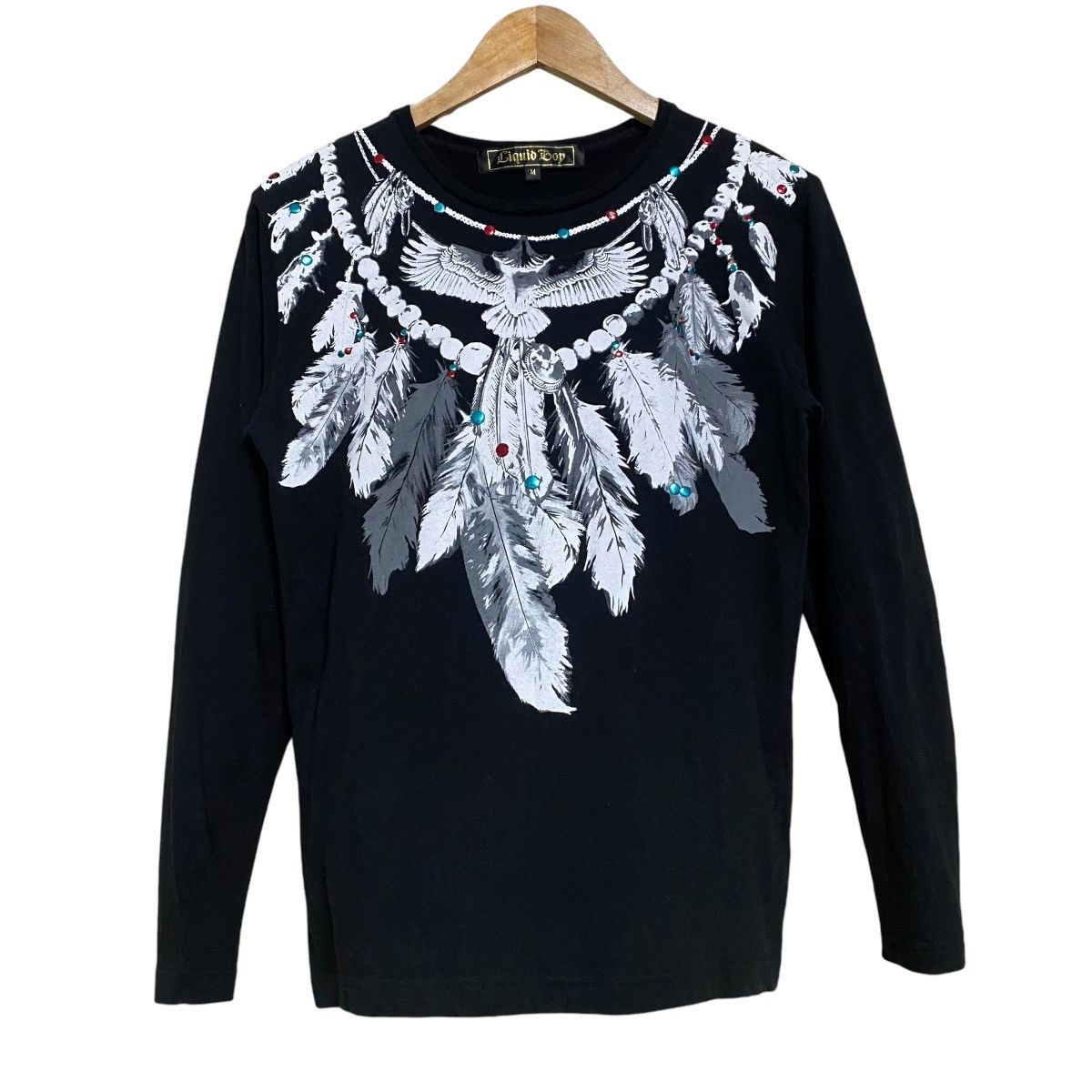 Japanese Brand LIQUID BOY Feather Trompe Loeil Shirt longsleeve Size US M / EU 48-50 / 2 - 11 Thumbnail