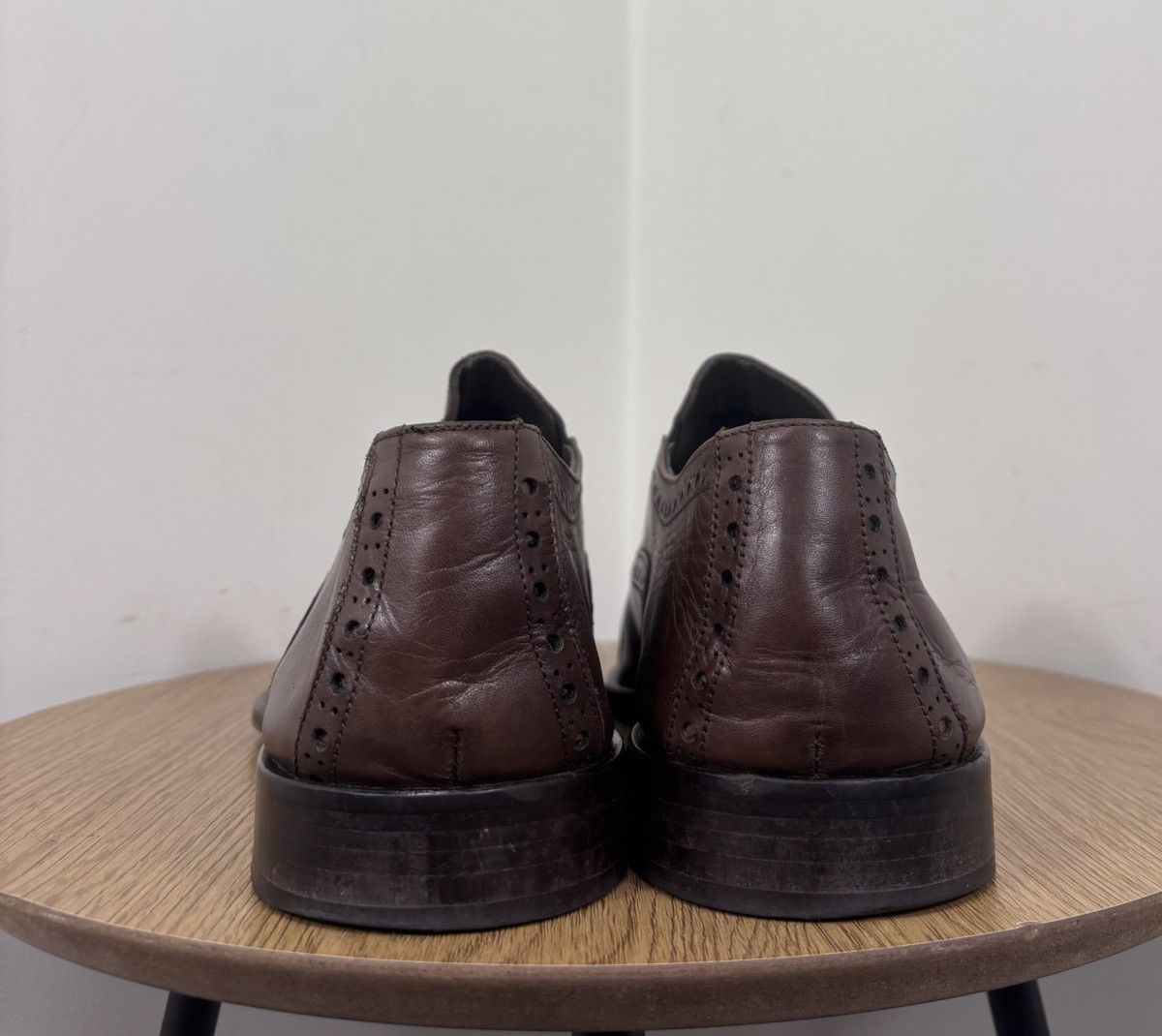 Baldinini Baldinini Men’s Brown Leather Cap Toe Slip On Dress Shoes Size US 12 / EU 45 - 13 Thumbnail