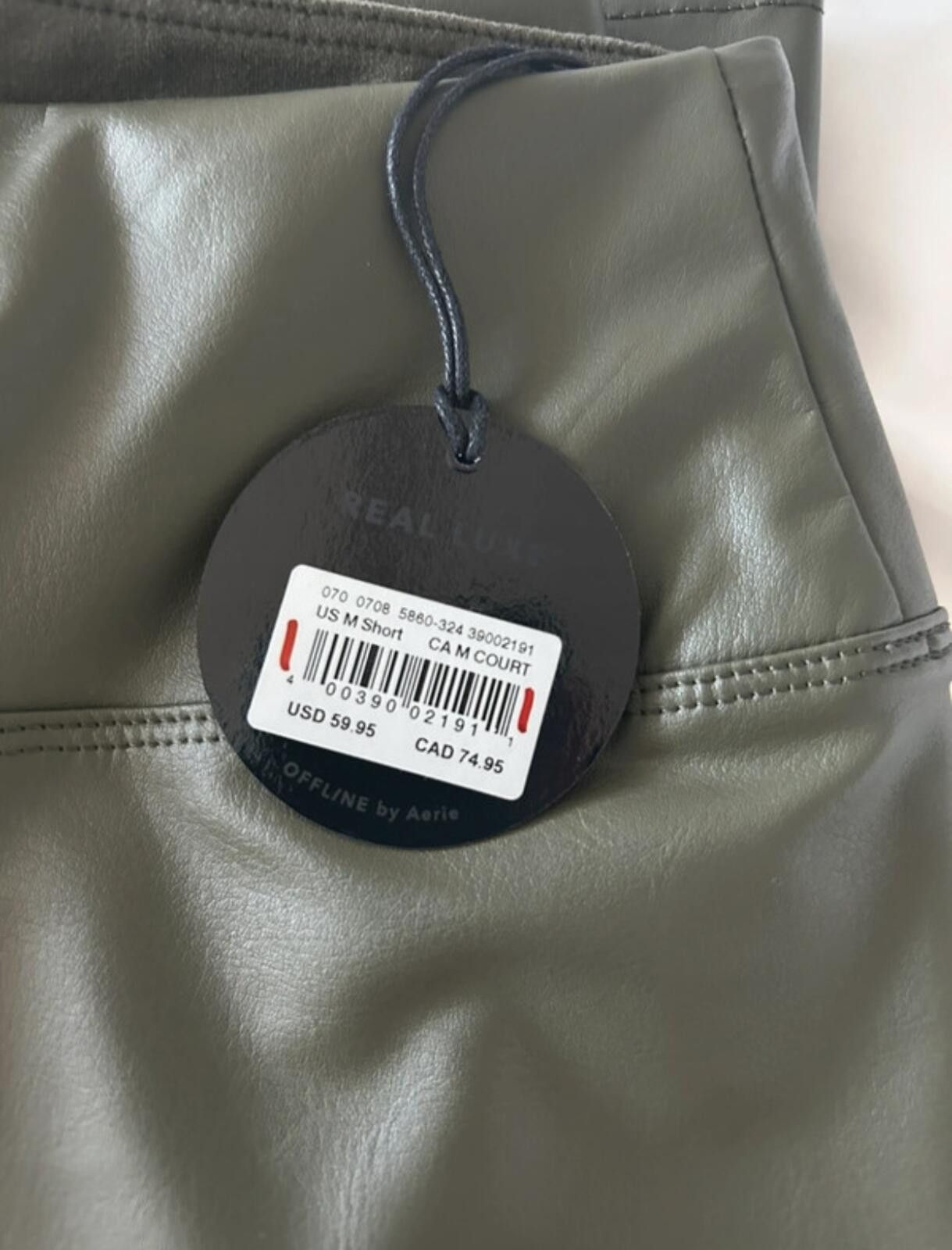 Other Aerie OFFLINE Real Luxe Olive Faux Leather Leggings NWT Size 32" / US 10 / IT 46 - 3 Thumbnail