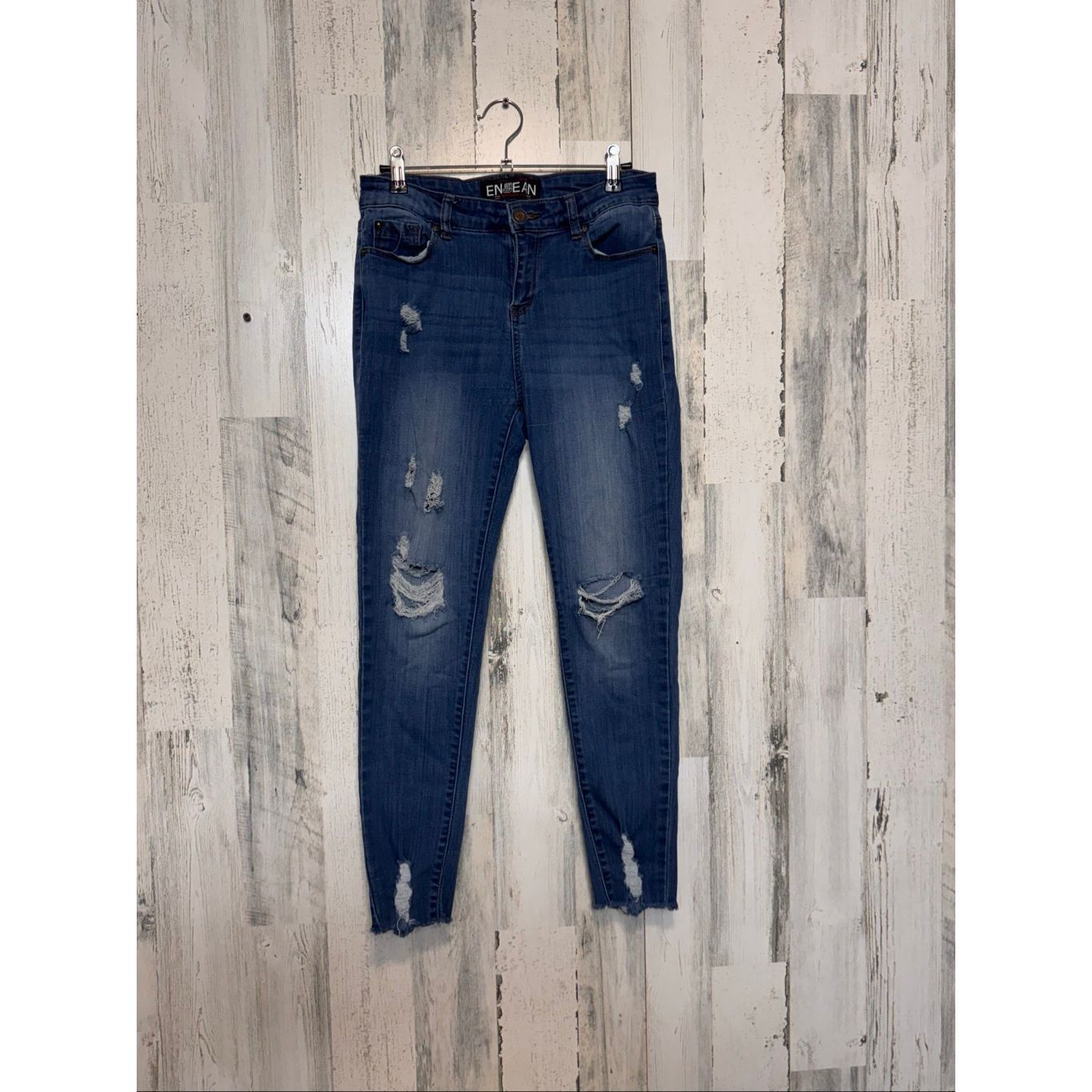 Other ENJEAN Distressed Skinny Jeans Medium Wash Size 9 Women’s Size 32" / US 10 / IT 46 - 1 Thumbnail