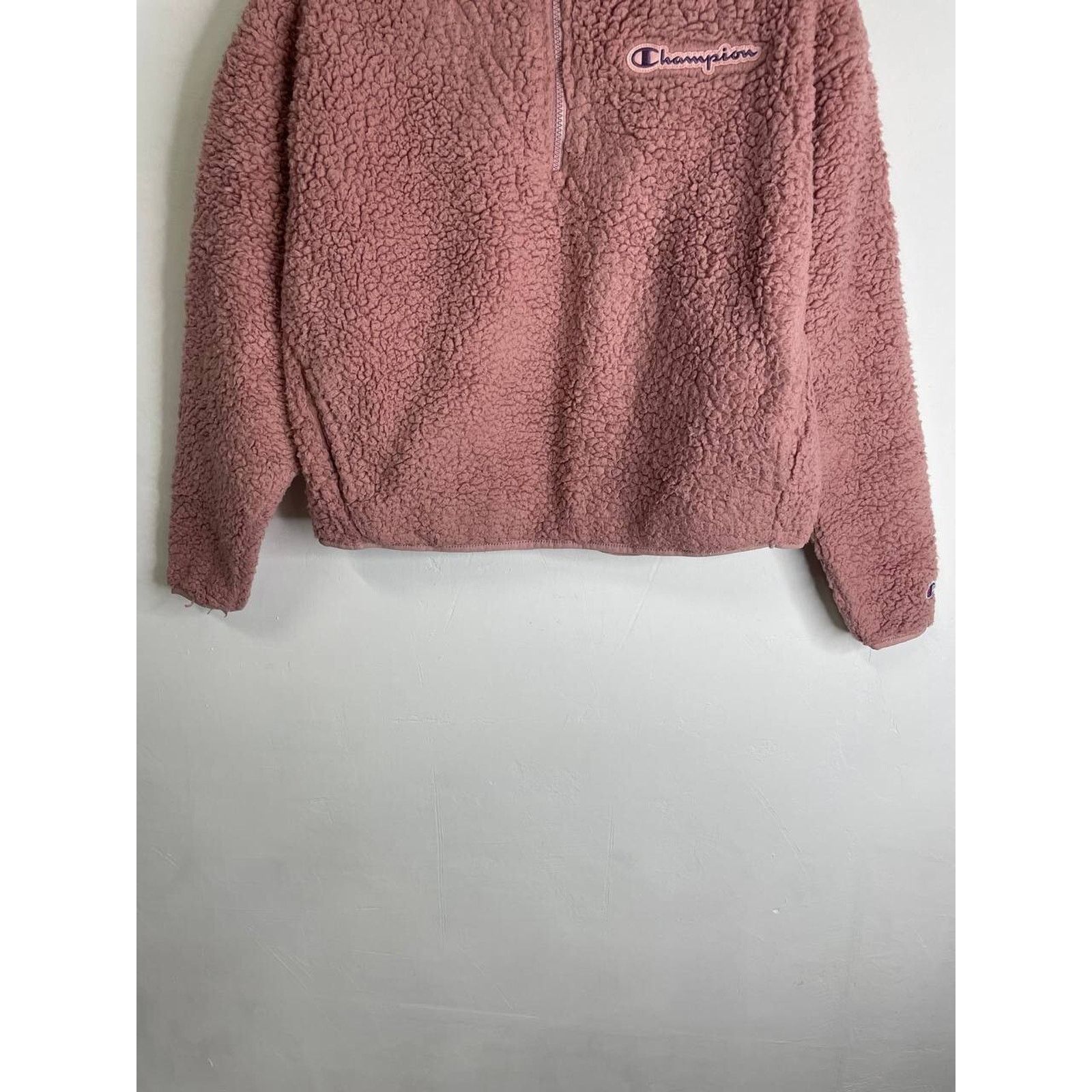 Champion Vintage Champion Pink Fleece Pullover Sherpa Jacket Size S Size S / US 4 / IT 40 - 3 Thumbnail