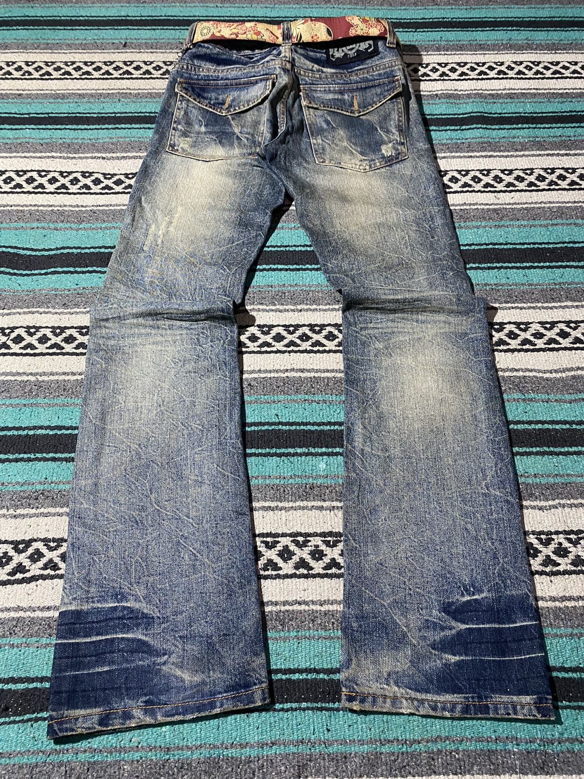 Kapital 2000s Lowbox - Distressed Claw Denim Pants Size US 31 - 6 Thumbnail