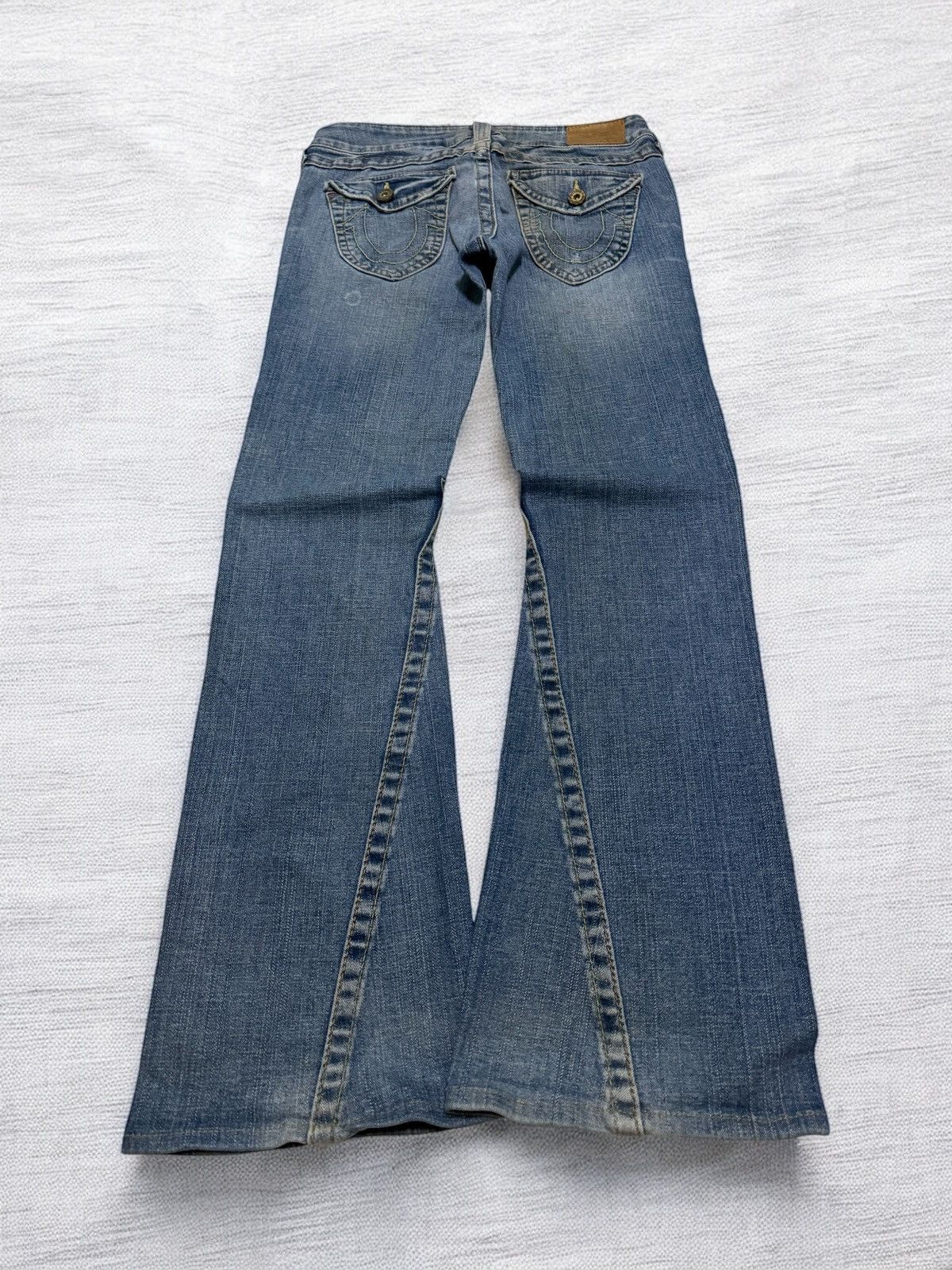 True Religion Y2K True Religion Flared Denim Signature Stitching Size US 29 - 2 Thumbnail