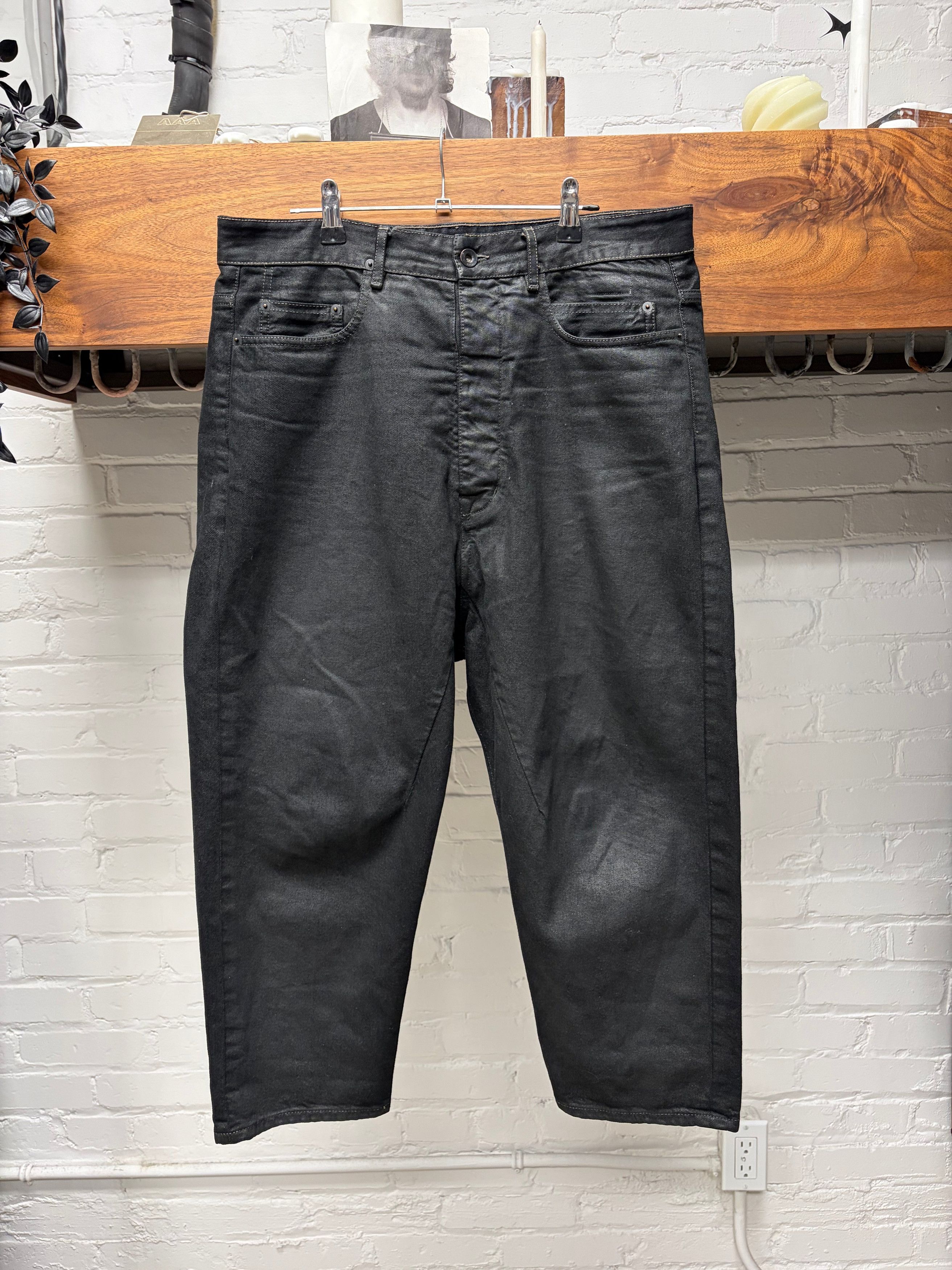 Rick Owens Rick Owens Berlin Cut Denim Black | Grailed