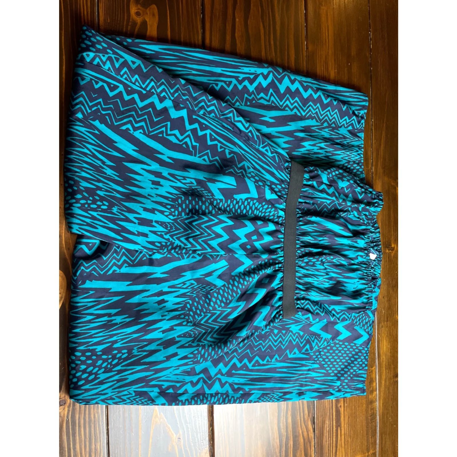 Vintage Xhilaration Romper Dress Size S Navy Blue Turquoise Aztec Zipzag Polka Dots Women One-Piece Sleeveless Size S / US 4 / IT 40 - 2 Thumbnail