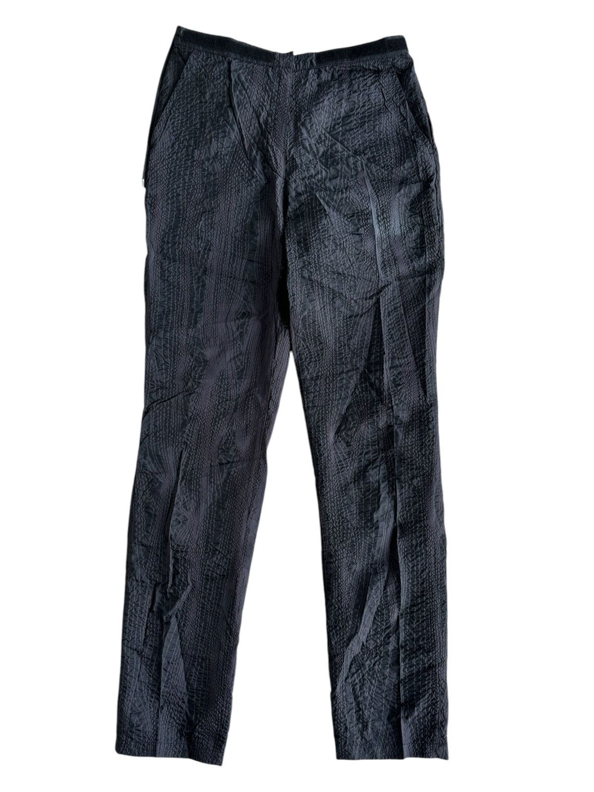 W&LT × Walter Van Beirendonck 90s W&LT Reptile Print embossed nylon pants. Size 29" - 1 Thumbnail
