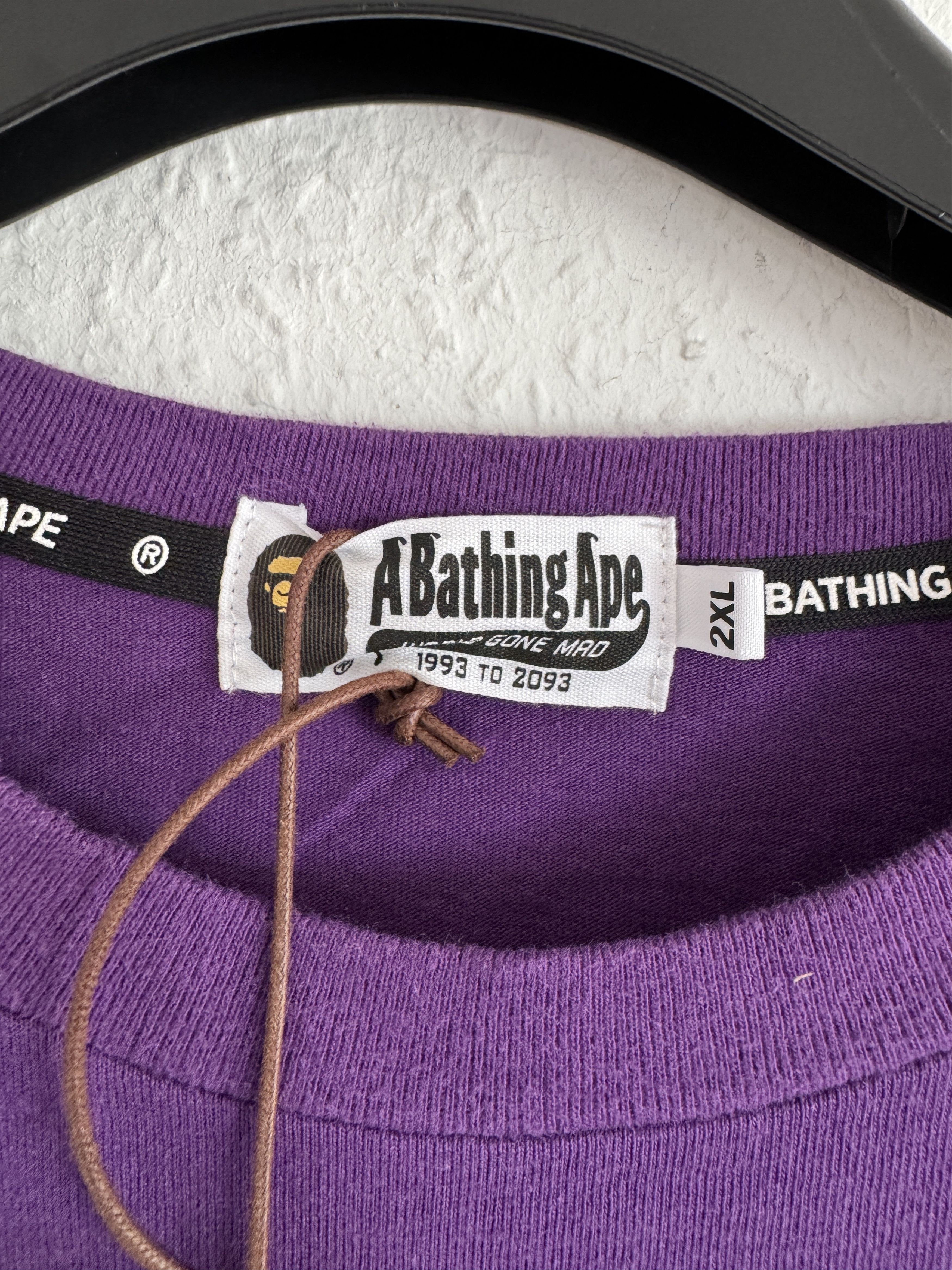 Bape Gradation Logo Tee Purple Size US XXL / EU 58 / 5 - 10 Thumbnail
