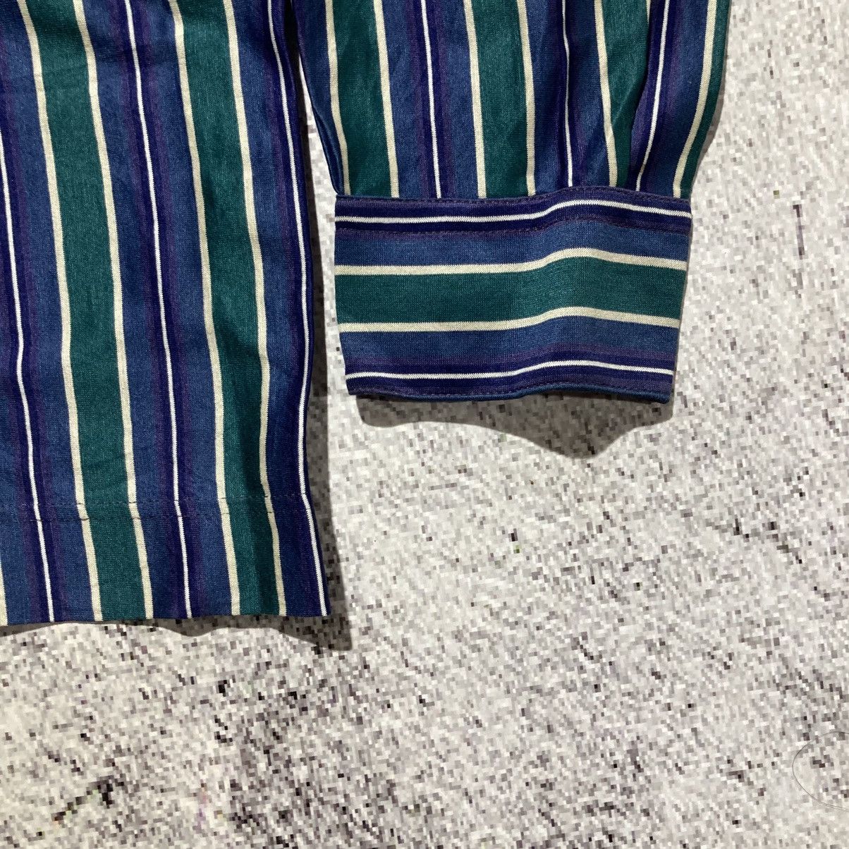Japanese Brand 🇮🇹 1990s Vintage Pavesi Polvato Silk Striped Shirt Luxury Size US L / EU 52-54 / 3 - 9 Thumbnail
