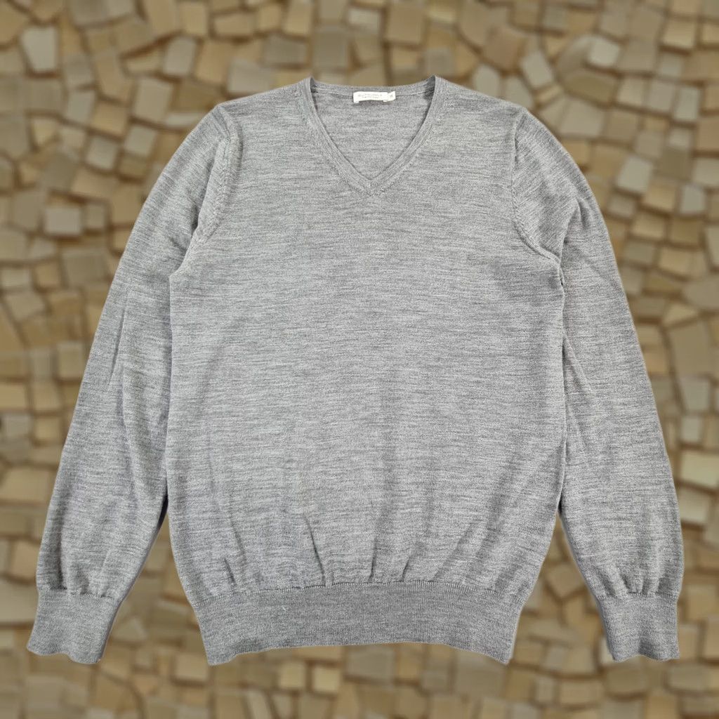 Suitsupply Suitsupply Mens Jumper Grey Small 100% Merino Wool Lightweight Knit Pullover Size US S / EU 44-46 / 1 - 1 Thumbnail