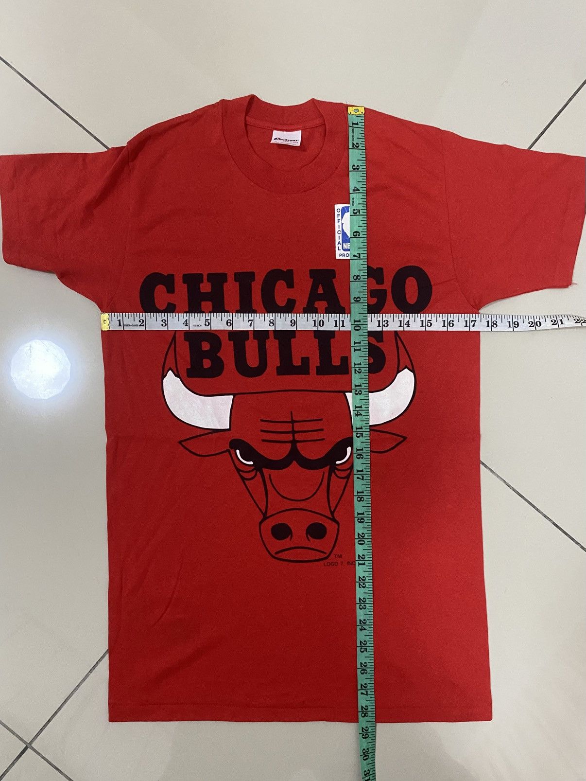 NBA × Vintage VTG NOS 90s CHICAGO BULLS STEDMAN TSHIRT Size US M / EU 48-50 / 2 - 6 Thumbnail