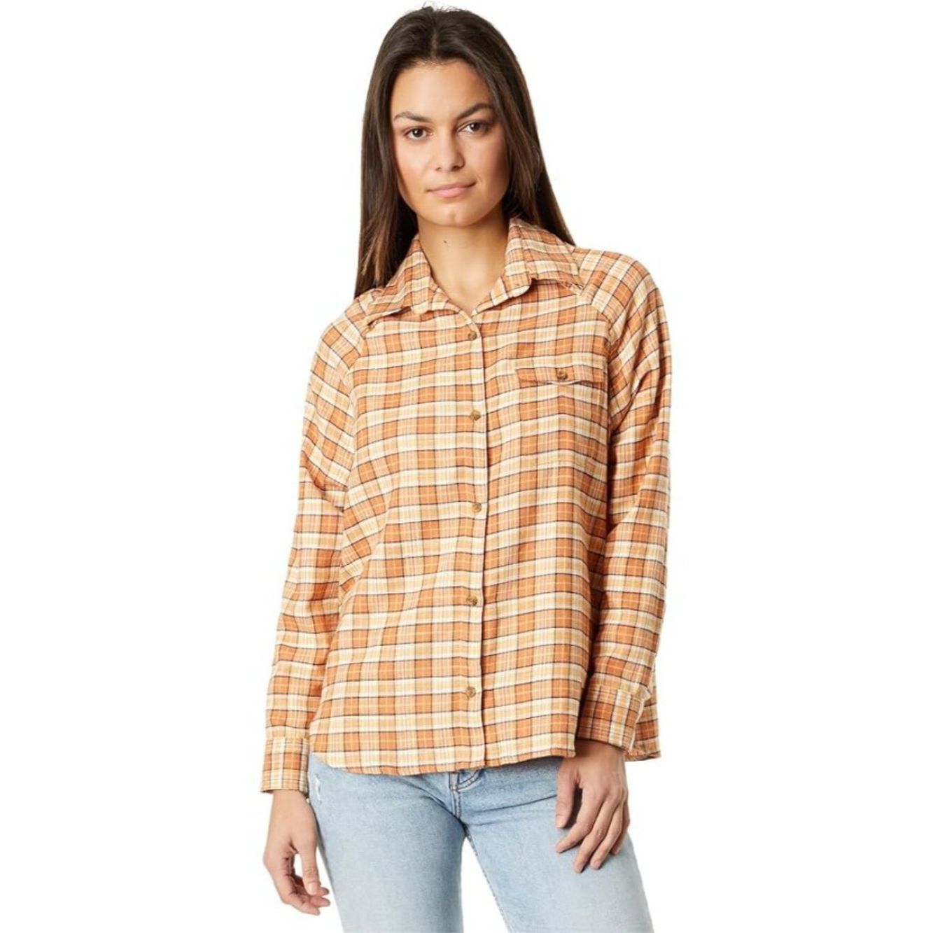 Billabong NWT New Billabong Best Time Cotton Long Sleeve Plaid Shirt Size L / US 10 / IT 46 - 1 Thumbnail