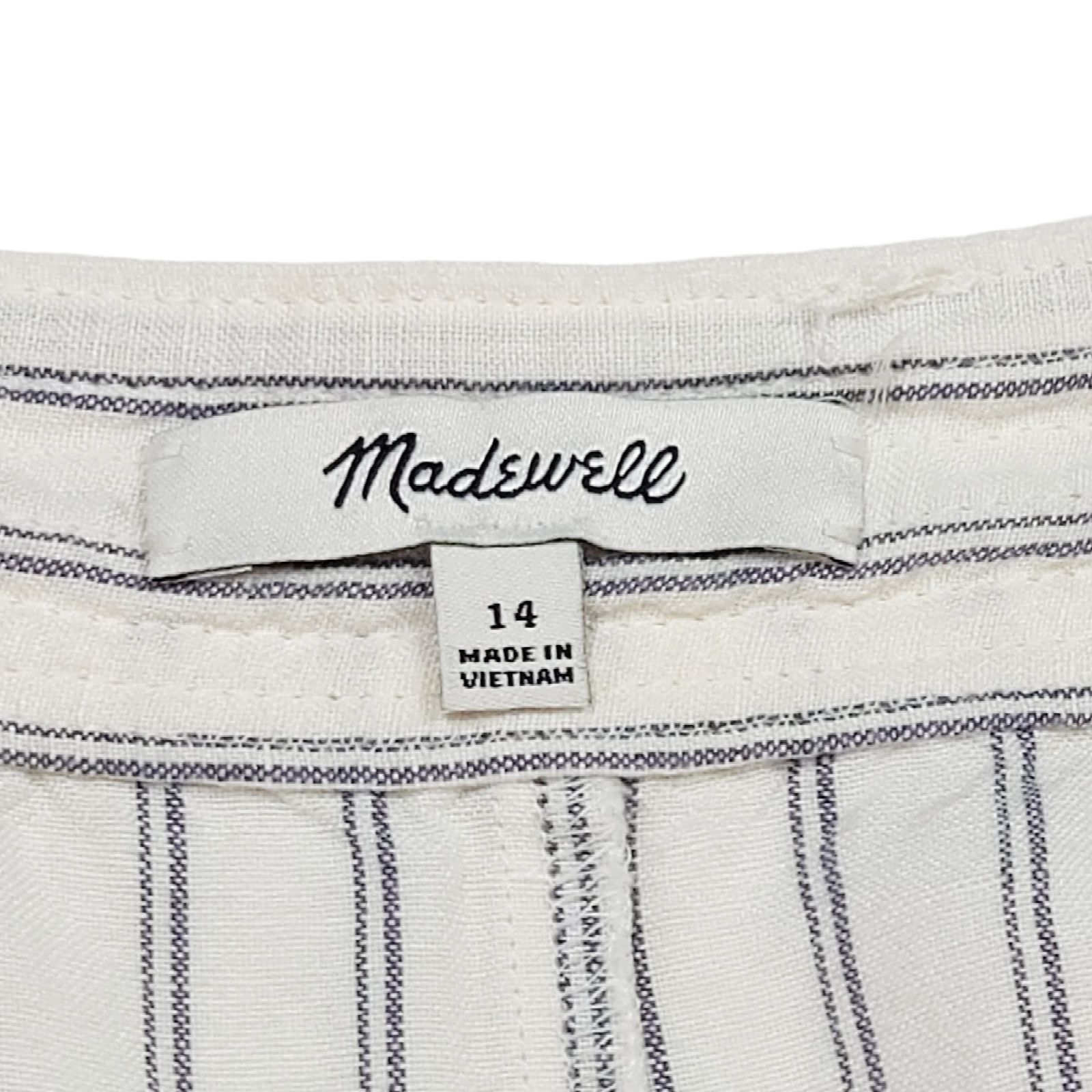 Madewell Madewell Button Front High Waist Linen Blend Mini Skirt 14 Size 36" / US 14 / IT 50 - 4 Thumbnail