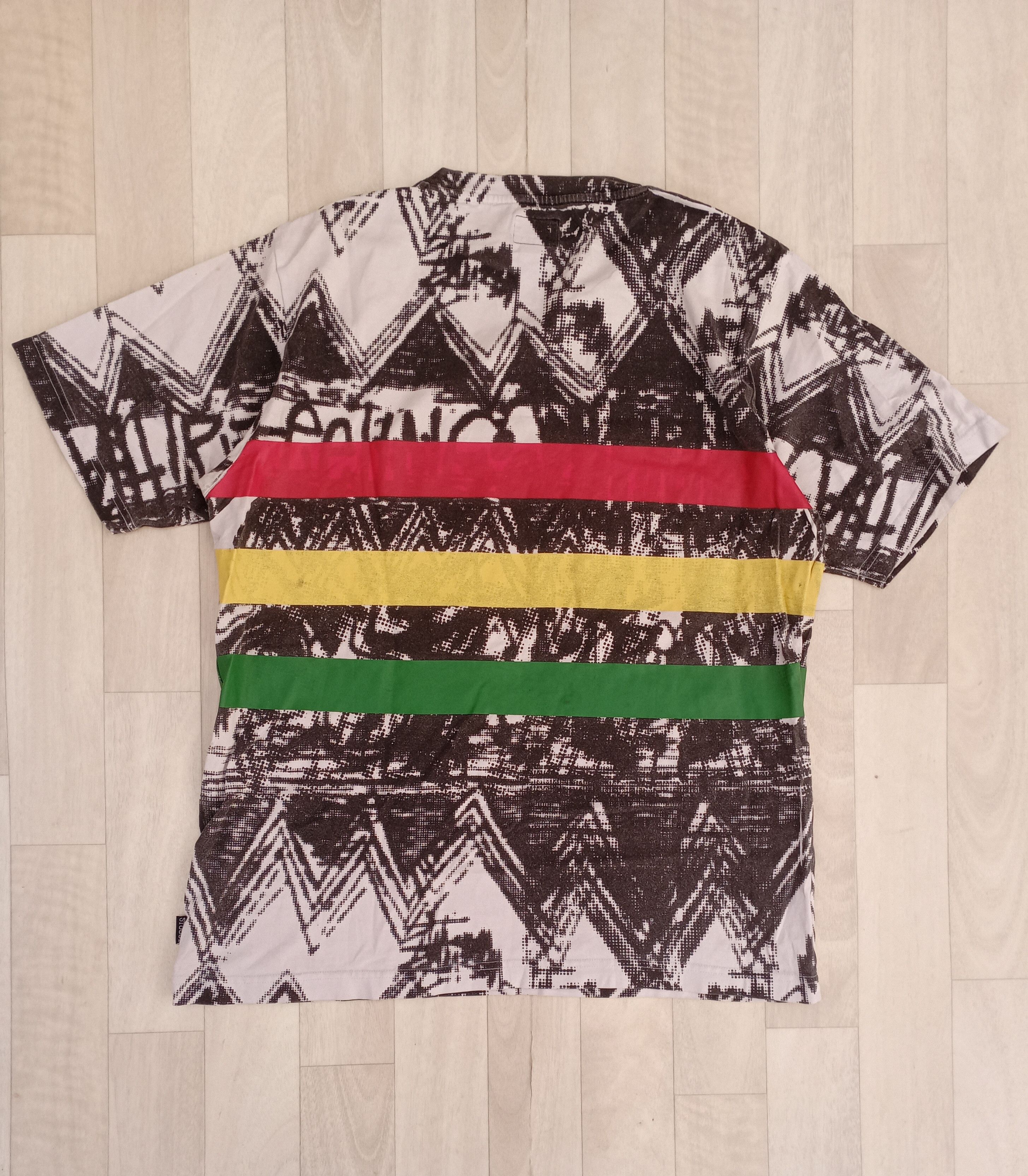 Stussy Vintage Stussy t-shirt 90s Graffiti Stripes Size US L / EU 52-54 / 3 - 5 Thumbnail