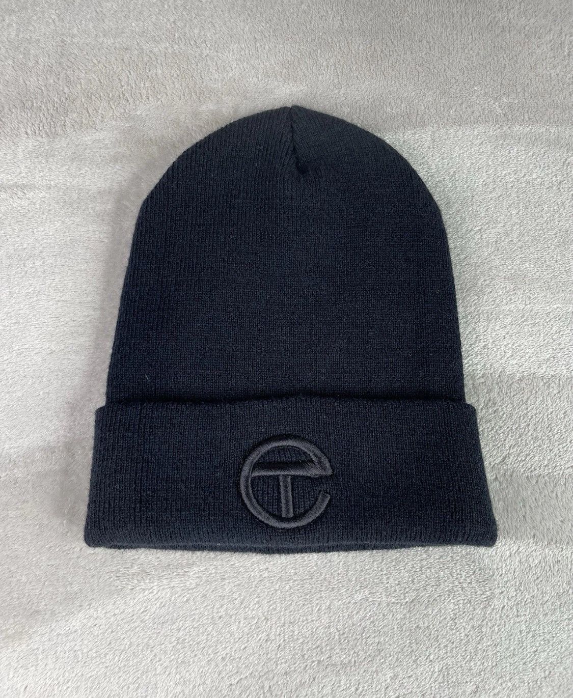 Telfar Embroidered Beanie Navy Telfar Embroidered Beanie Navy main image 2