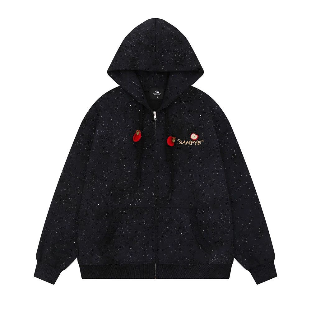 Vintage Men's Retro Creative Apple Embroidered Cardigan Sweatshirt Size US M / EU 48-50 / 2 - 2 Thumbnail