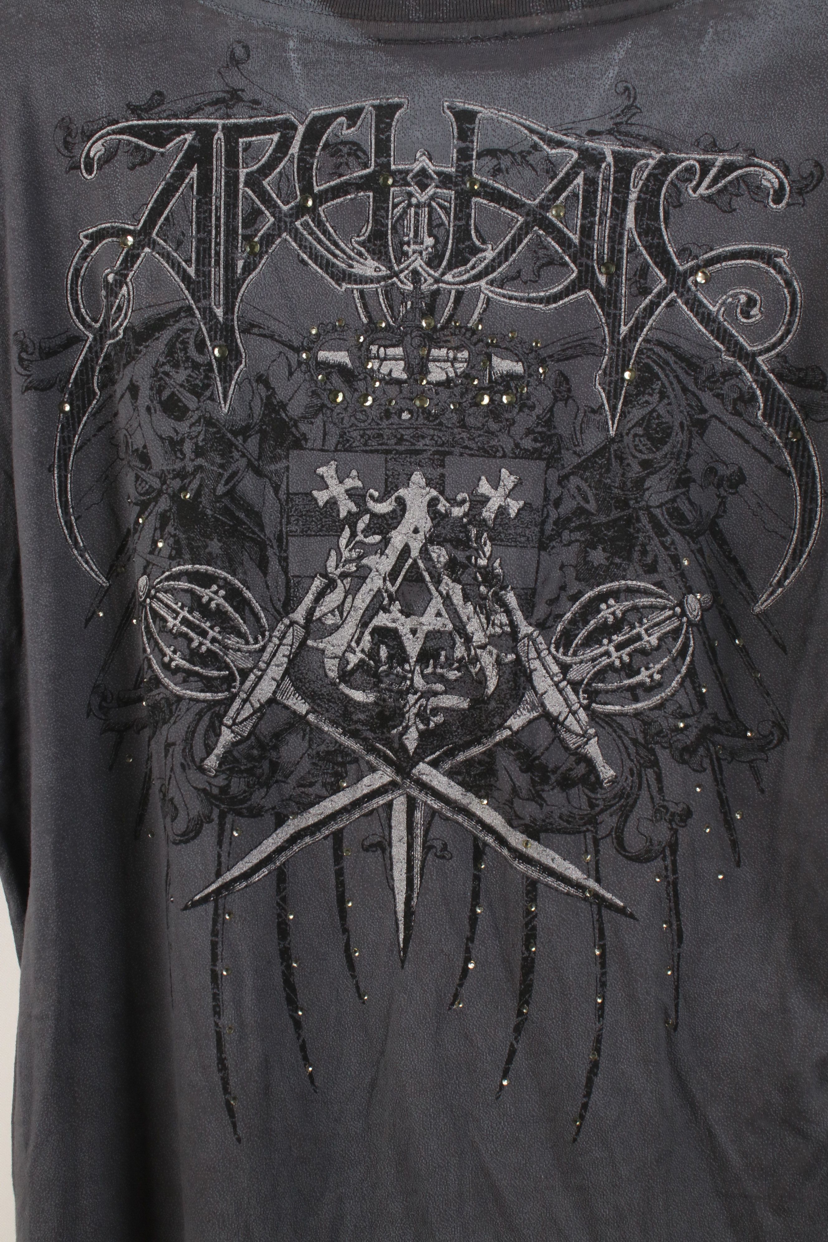 Affliction Affliction Archaic UFC MMA Fighting V-Neck T-Shirt Gray USA Size US XL / EU 56 / 4 - 11 Thumbnail