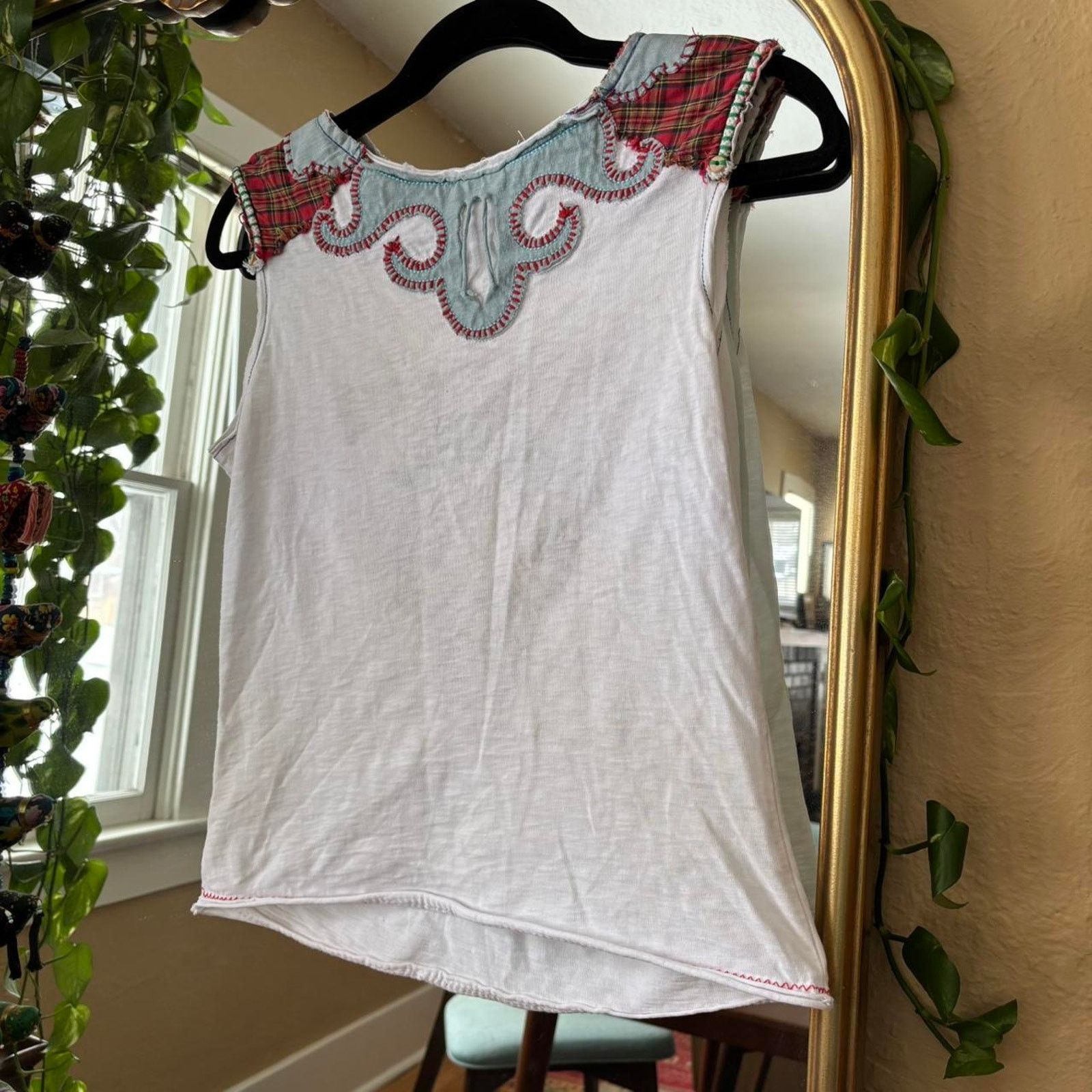 Other Unbranded Patchwork Western Style Tank Top Size M / US 6-8 / IT 42-44 - 6 Thumbnail