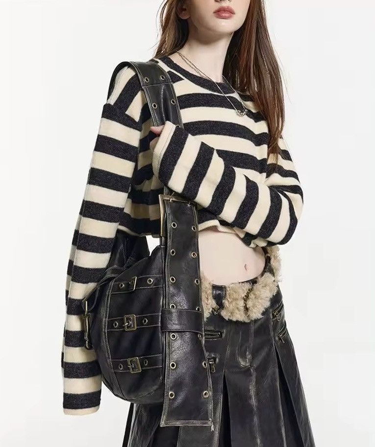 Other Y2K Vintage Harajuku Black Hobo Shoulder Bag Size ONE SIZE - 4 Thumbnail