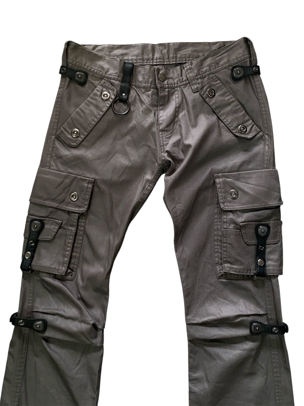 Tornado Mart 🔥 HOT🔥 Gothic Punk Y2K Tornado Mart Japan Waxed Bondage Pant Size US 32 / EU 48 - 2 Thumbnail