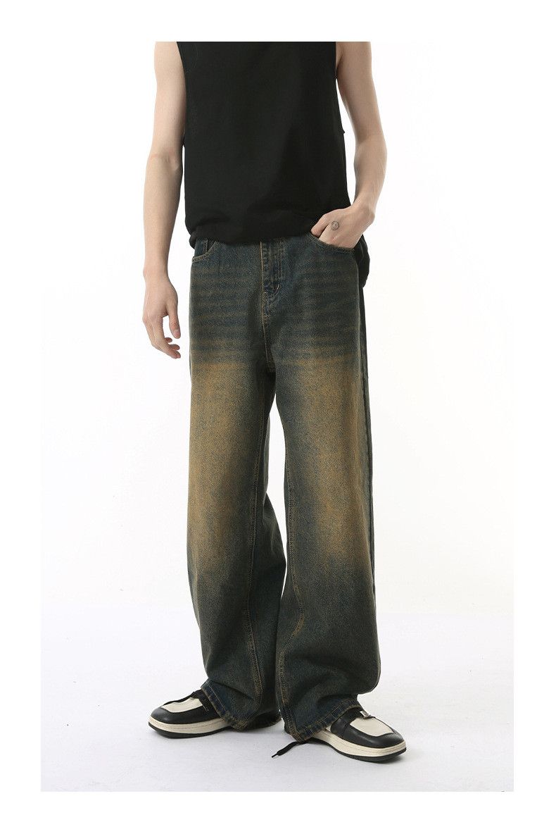 Japanese Brand Japanese retro straight leg distressed Vibe washed jeans Size US 32 / EU 48 - 2 Thumbnail