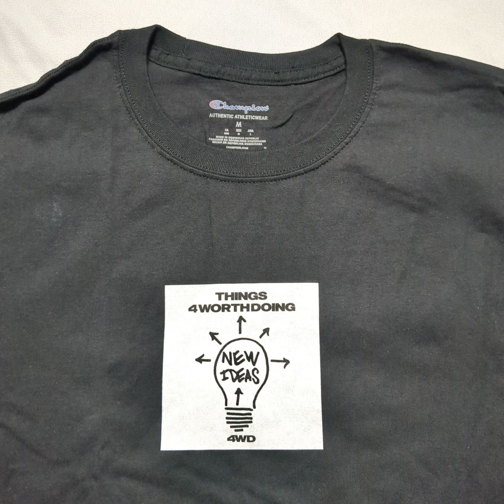Champion Champion x Benjamin Edgar 4WD T-Shirt Mens M Black Graphic Print Logo 4 Worth Doing Limited Edition LESGC Size US M / EU 48-50 / 2 - 5 Thumbnail