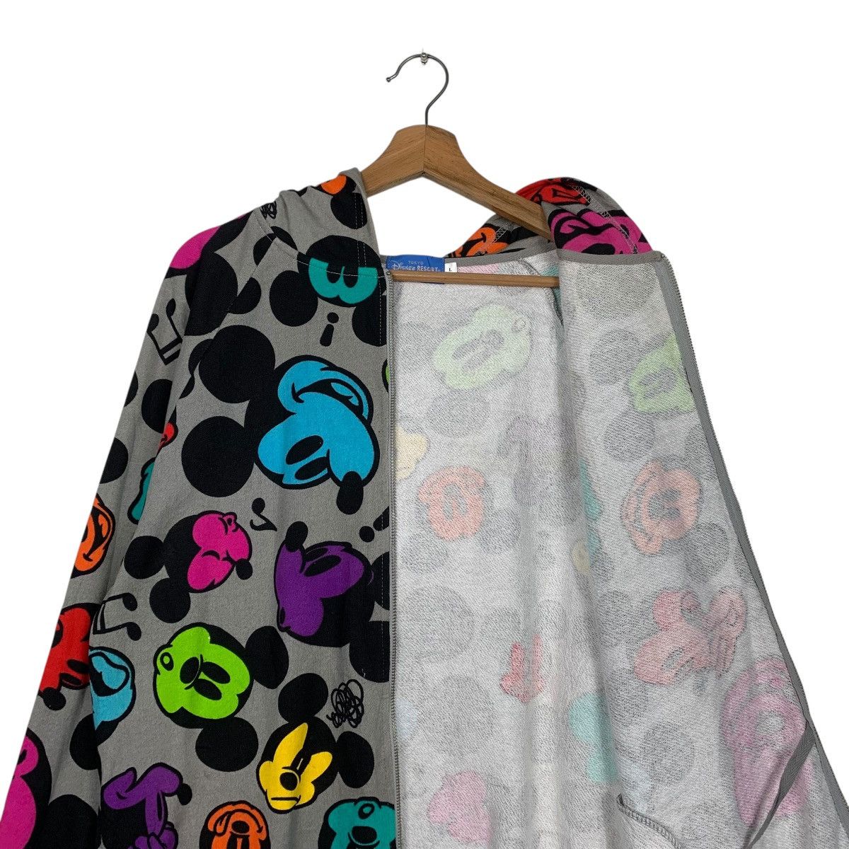 Disney Disney Resort Mickey Minnie Overprint Zipper Hoodie Size US L / EU 52-54 / 3 - 11 Thumbnail