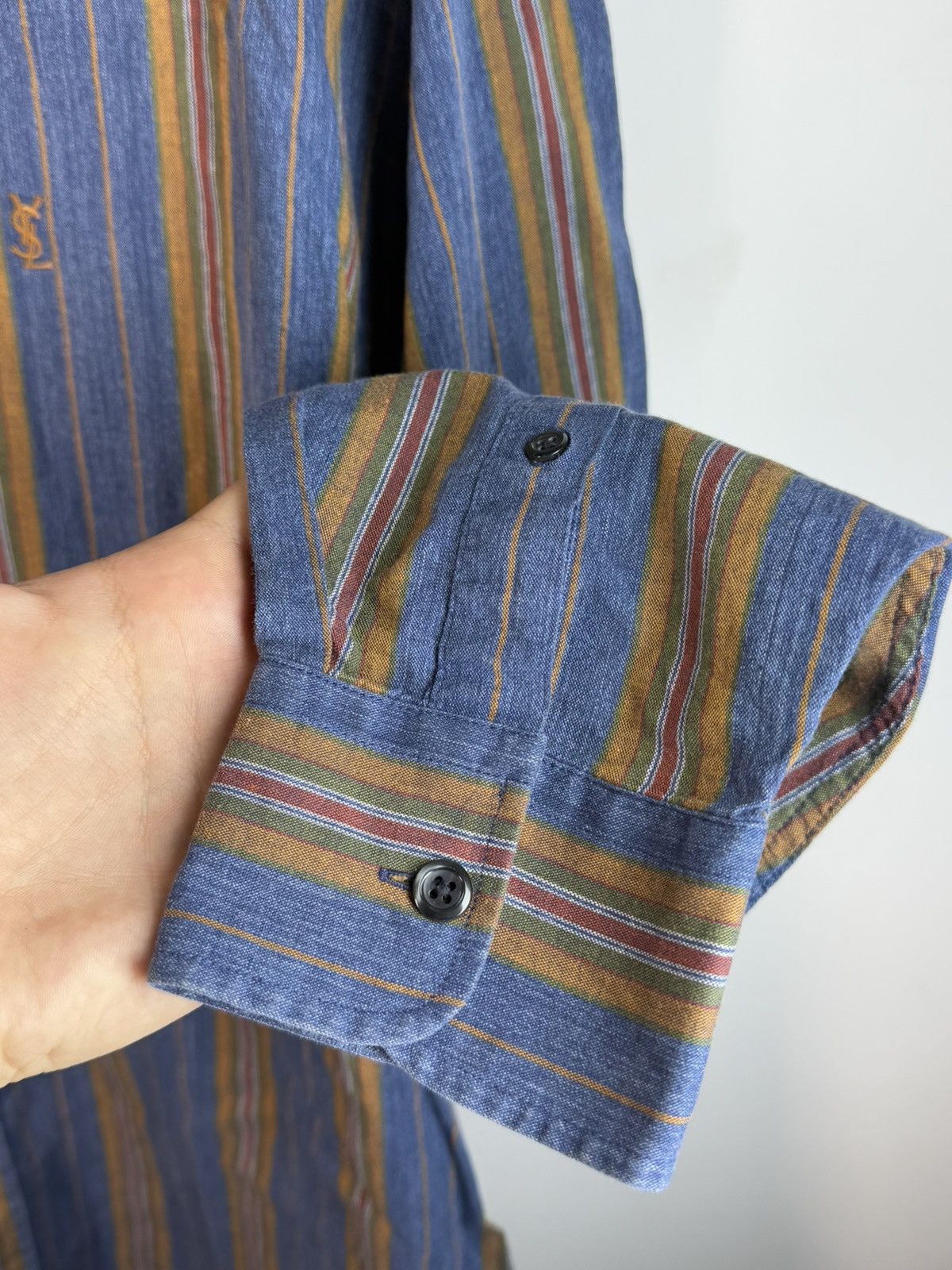 Yves Saint Laurent YSL Shirt Cotton Logo Soft Size US L / EU 52-54 / 3 - 13 Thumbnail
