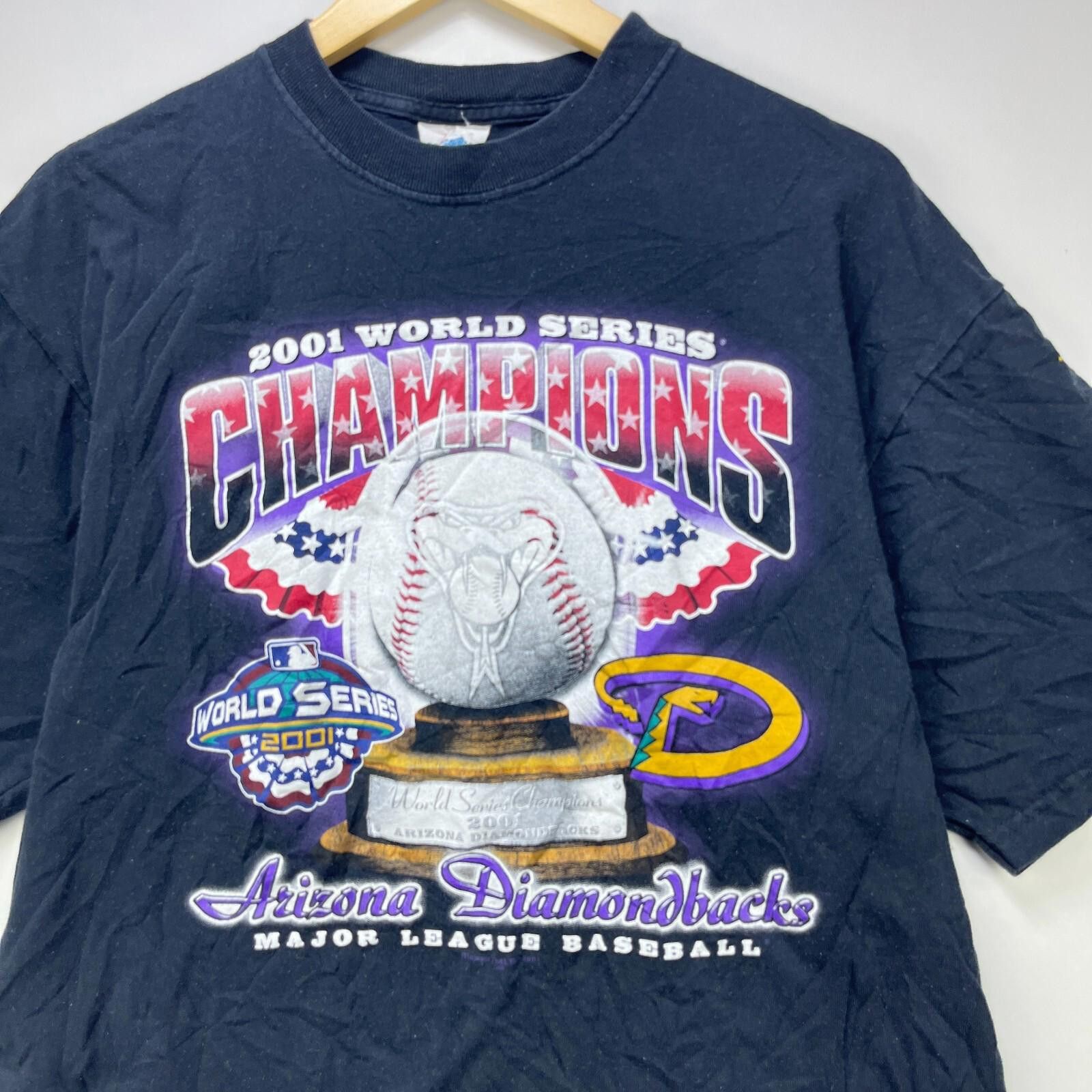 Majestic Vintage 2001 Arizona Diamondbacks Champions T-Shirt XL Size US XL / EU 56 / 4 - 2 Thumbnail