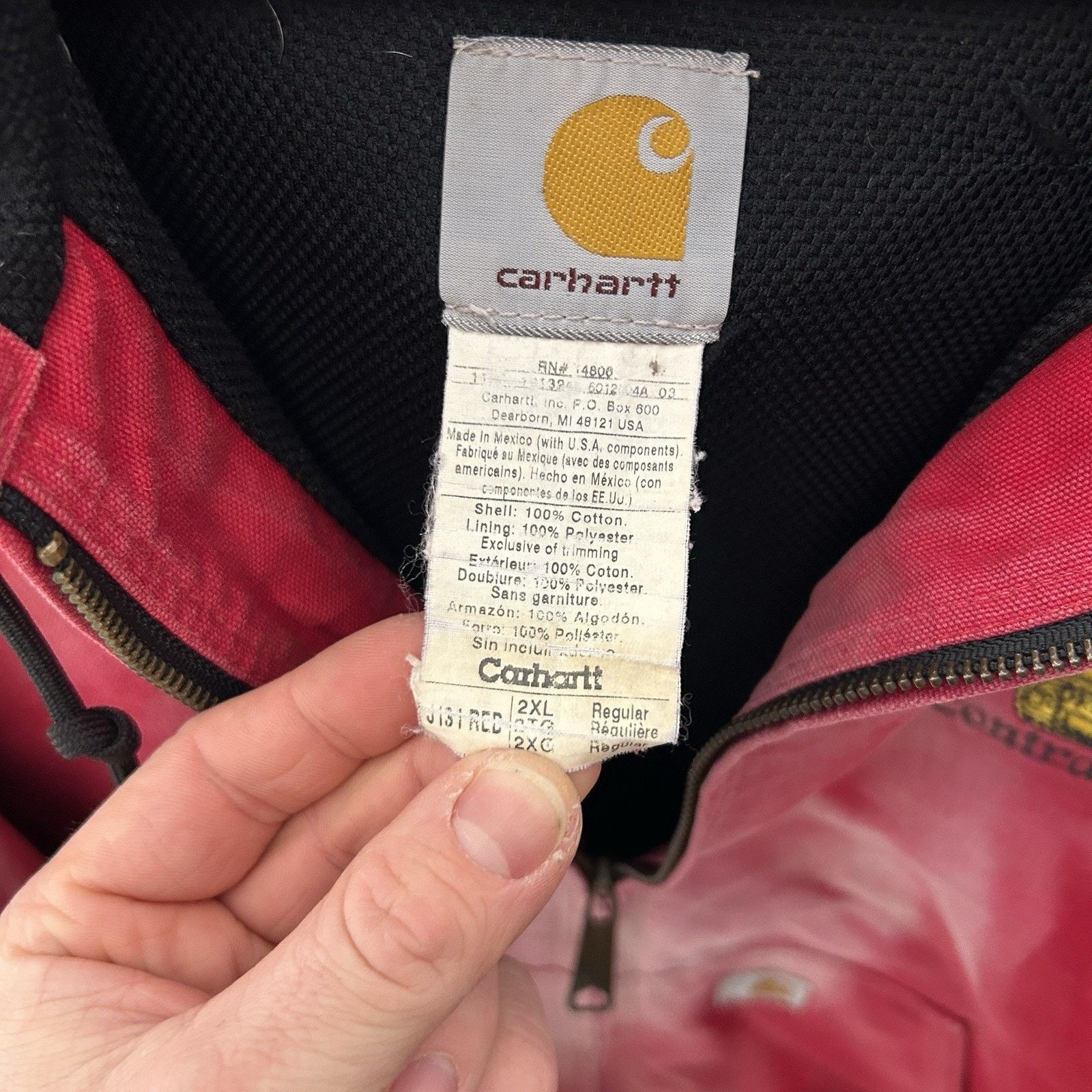 Carhartt Vintage Carhartt Thermal-Lined Active Jacket “Red” J131 RED Size US XXL / EU 58 / 5 - 9 Thumbnail