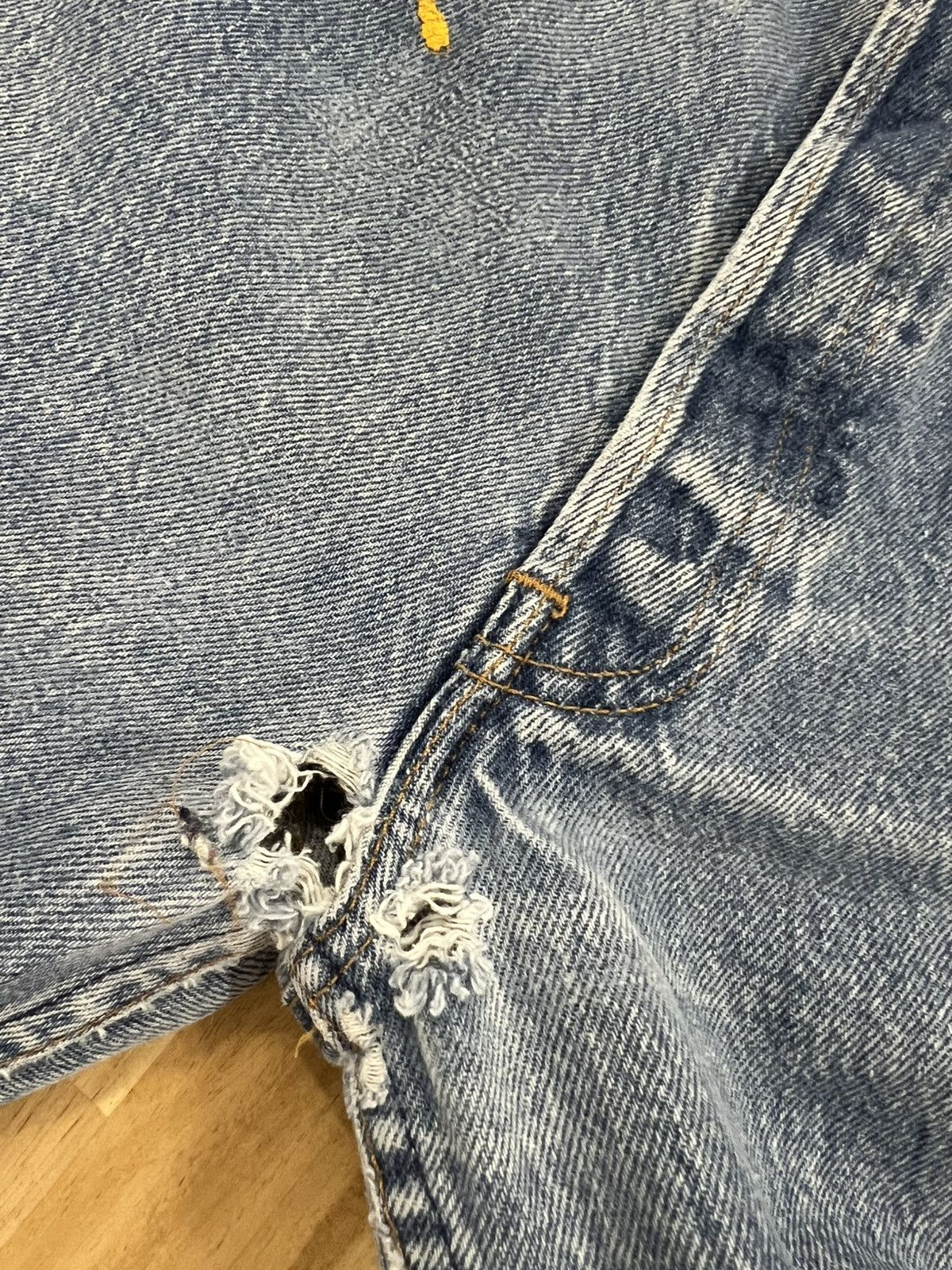 Levi's Vintage 90’s Levis 501XX Small e Non Selvedge Denim Jeans Size US 37 - 6 Thumbnail