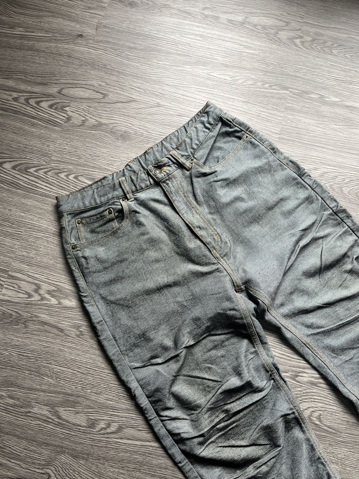 Japanese Brand 2000s Style Comme Le vent Homme Denim Stretch Pants Lgb Size US 31 - 4 Thumbnail